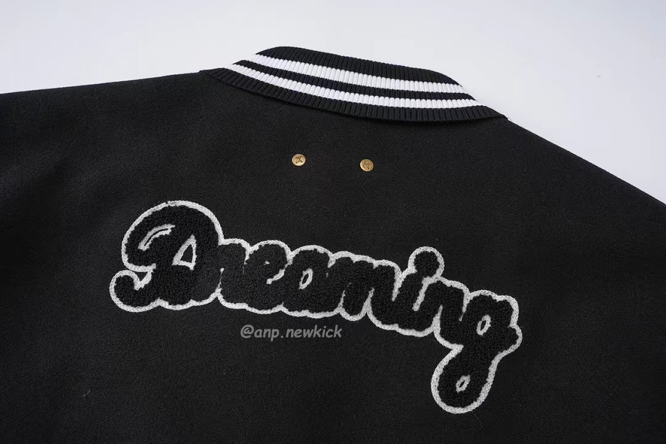 Louis Vuitton Black L Patch Varsity Jacket (7) - newkick.cc