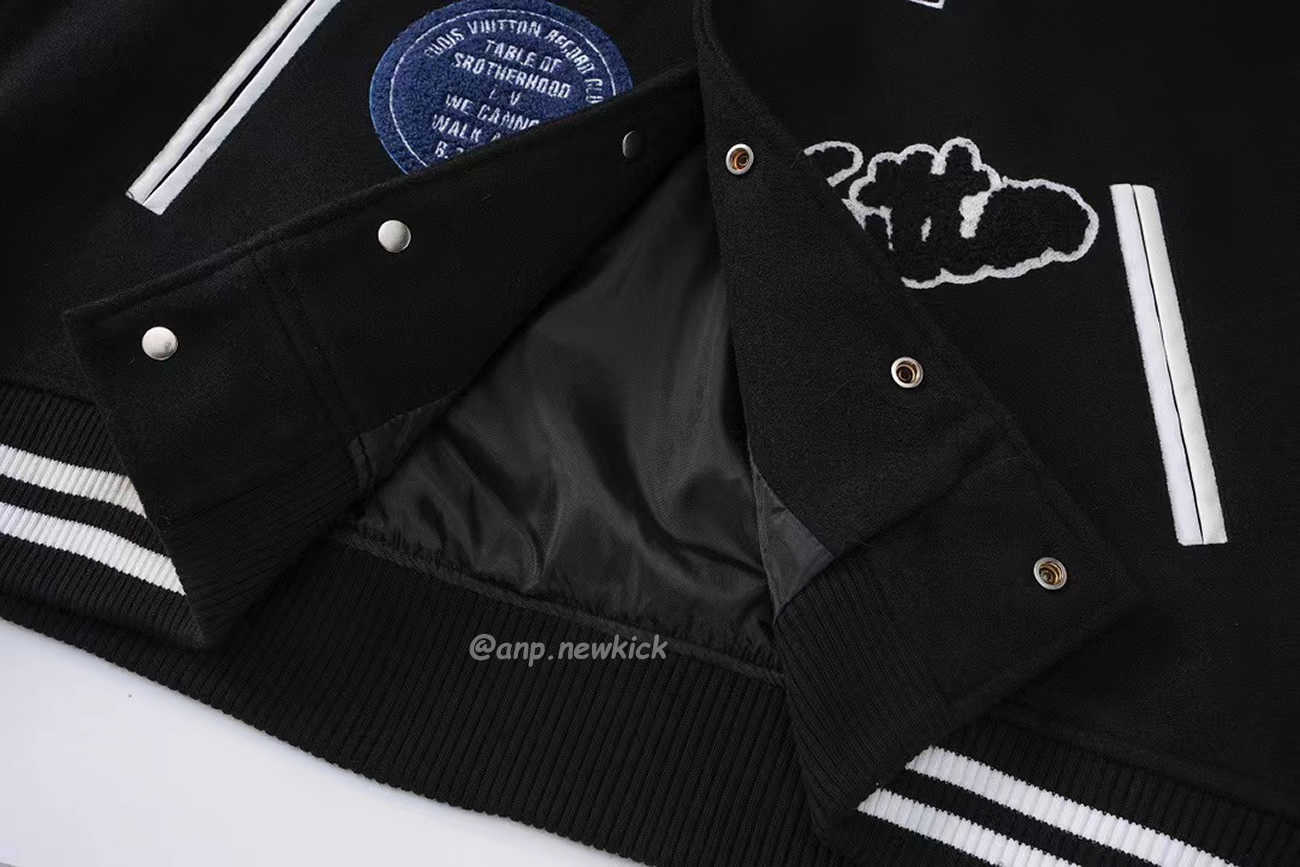 Louis Vuitton Black L Patch Varsity Jacket (8) - newkick.cc