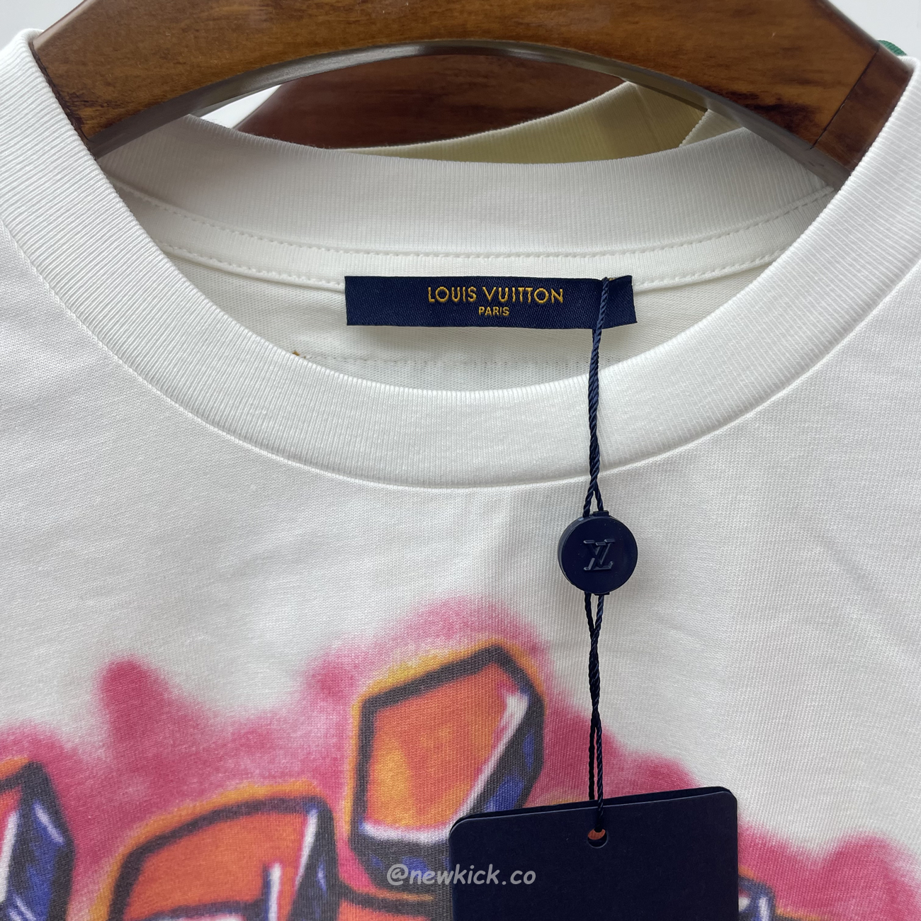 Louis Vuitton Graffiti T Shirt Milky White (8) - newkick.cc