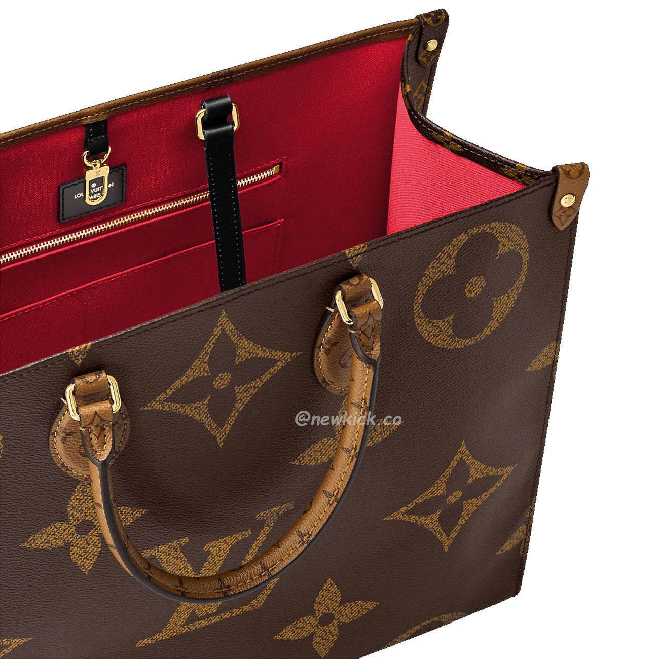 Louis Vuitton Onthego Cloth Tote Brown M45320 (5) - newkick.cc