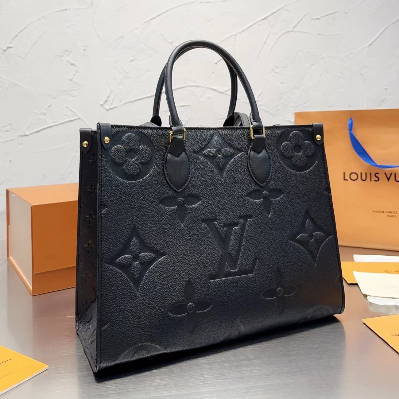 Louis Vuitton Onthego Empreinte M L Black M45595 (32) - newkick.cc