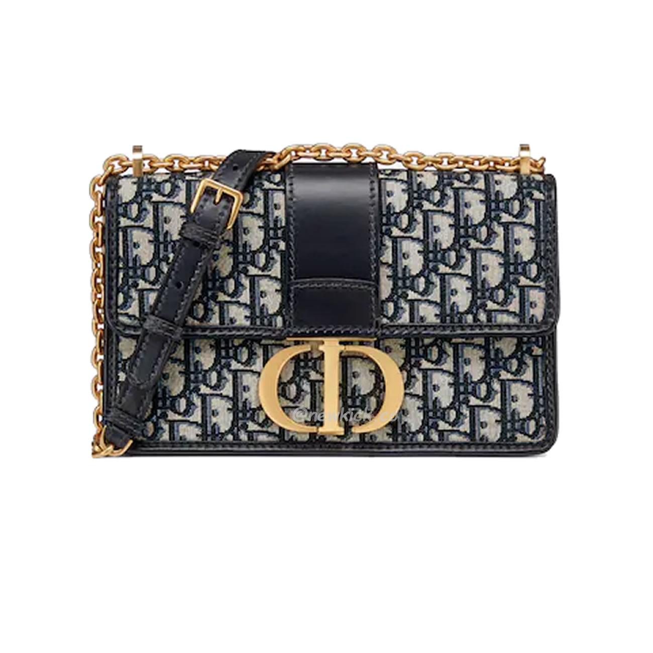 Dior 30 Montaigne Chain Bag Blue Dior Oblique Jacquard M9208utzq M928 (1) - newkick.cc