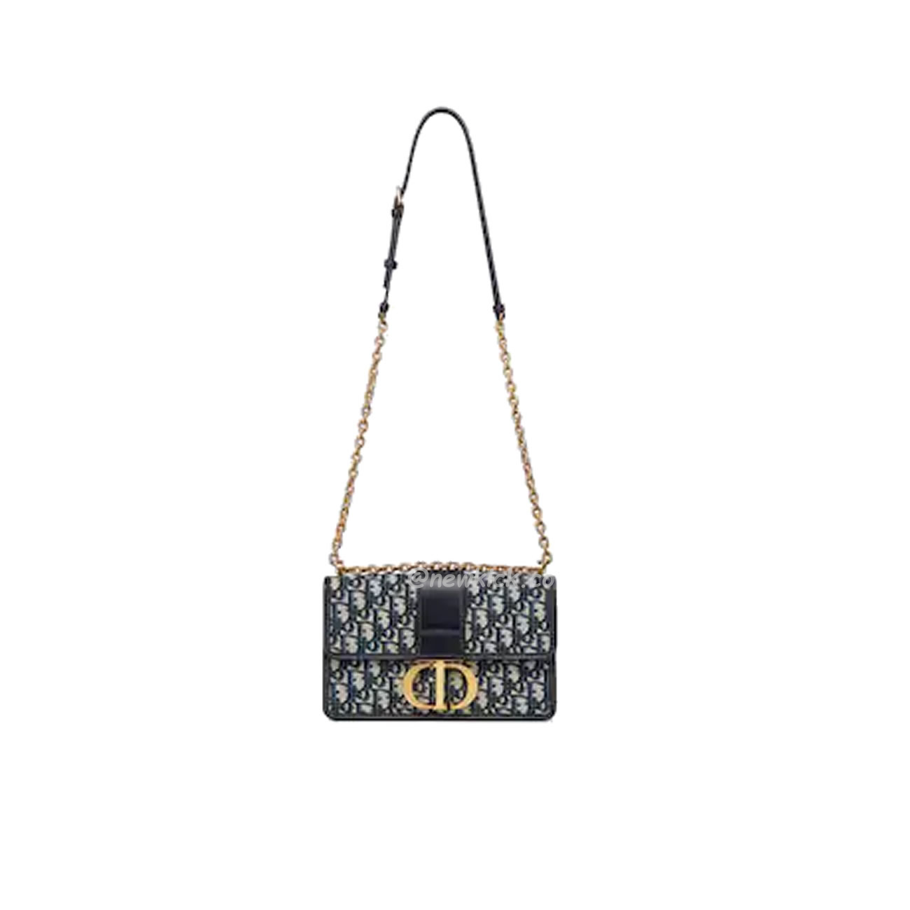 Dior 30 Montaigne Chain Bag Blue Dior Oblique Jacquard M9208utzq M928 (13) - newkick.cc