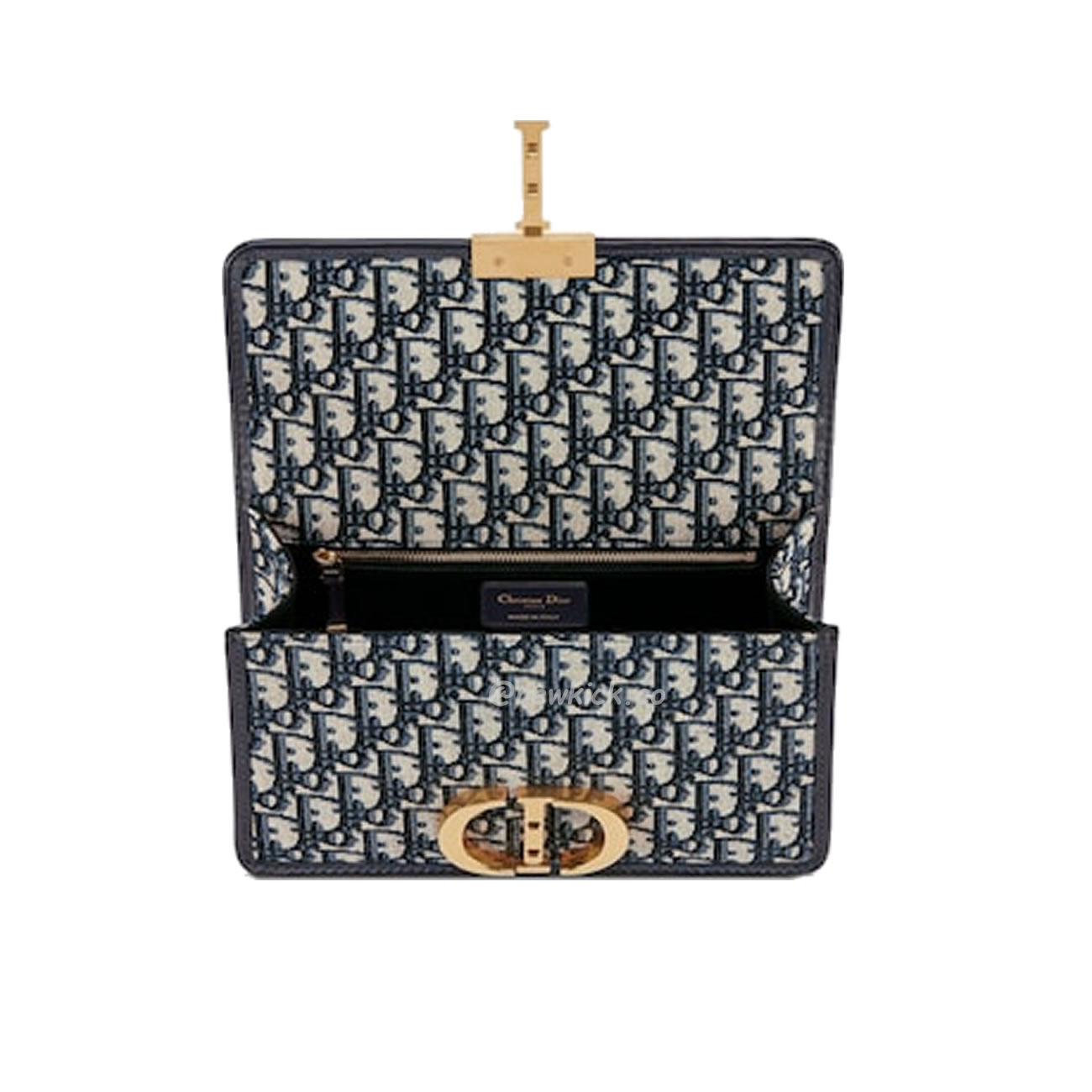 Dior 30 Montaigne Chain Bag Blue Dior Oblique Jacquard M9208utzq M928 (15) - newkick.cc