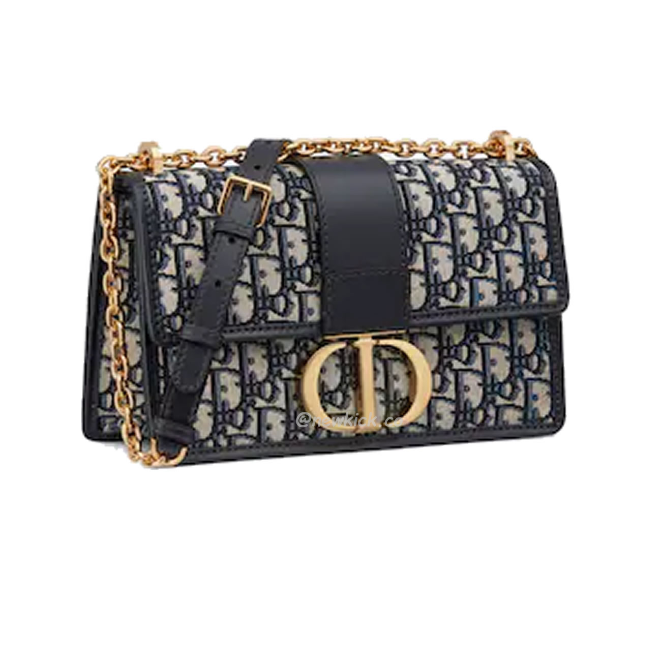 Dior 30 Montaigne Chain Bag Blue Dior Oblique Jacquard M9208utzq M928 (2) - newkick.cc