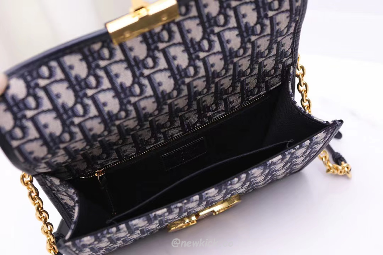 Dior 30 Montaigne Chain Bag Blue Dior Oblique Jacquard M9208utzq M928 (22) - newkick.cc