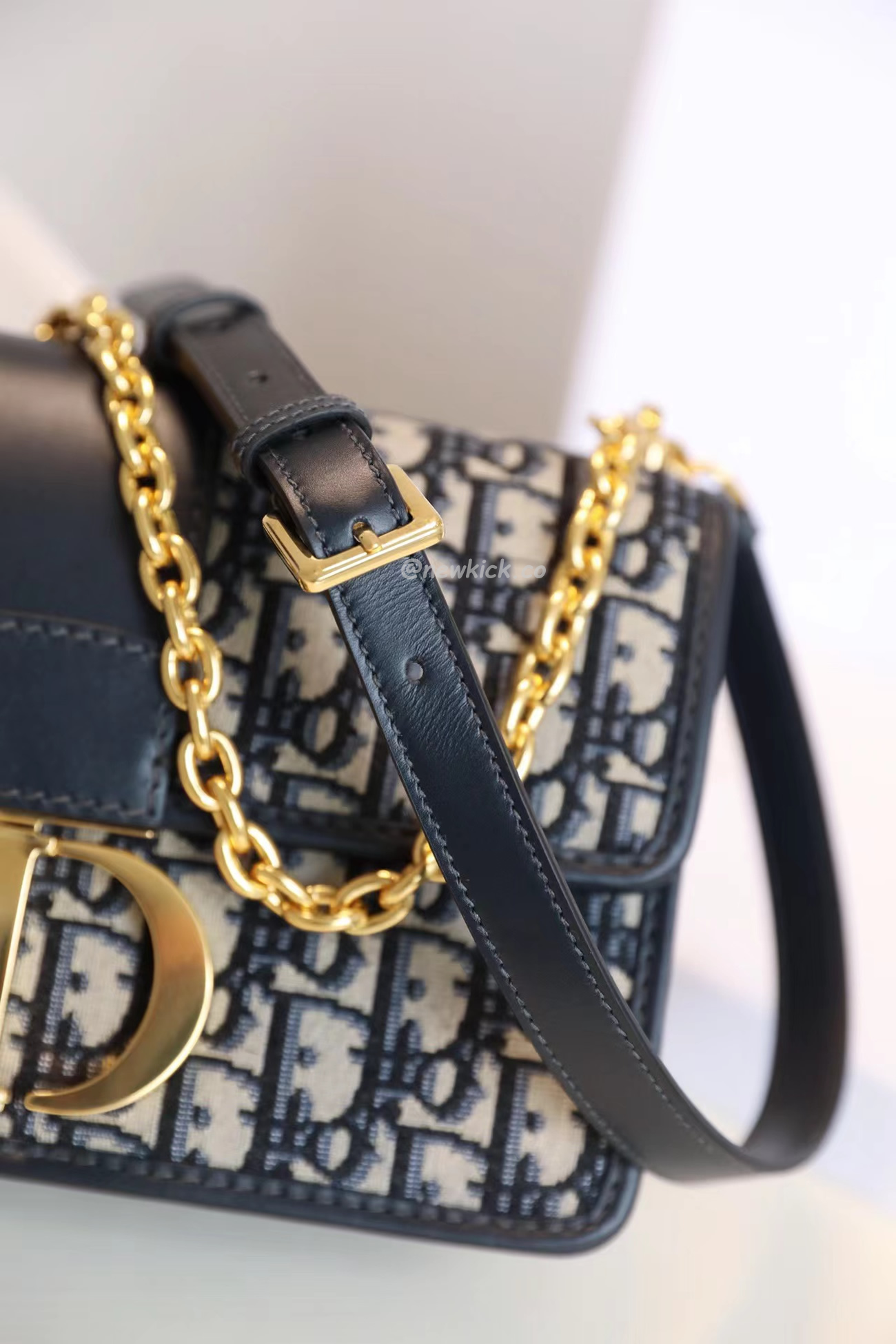 Dior 30 Montaigne Chain Bag Blue Dior Oblique Jacquard M9208utzq M928 (25) - newkick.cc