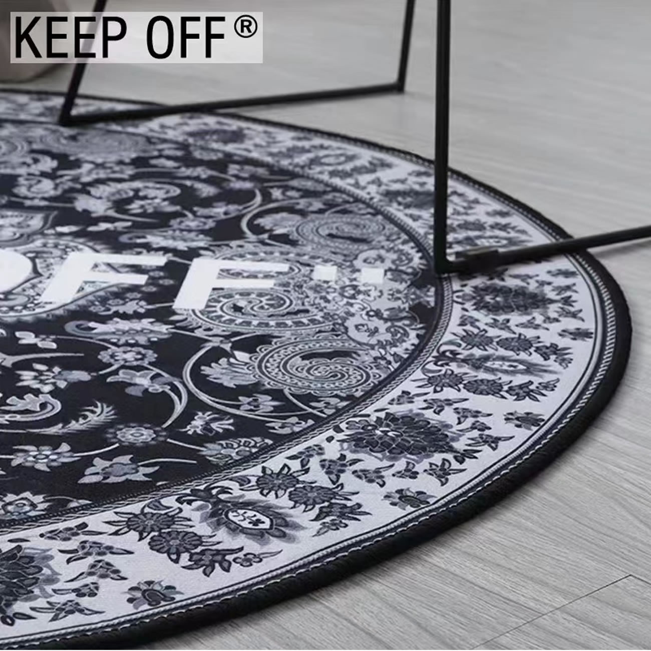 Off Keepo Carpet Black Grey (2) - newkick.cc