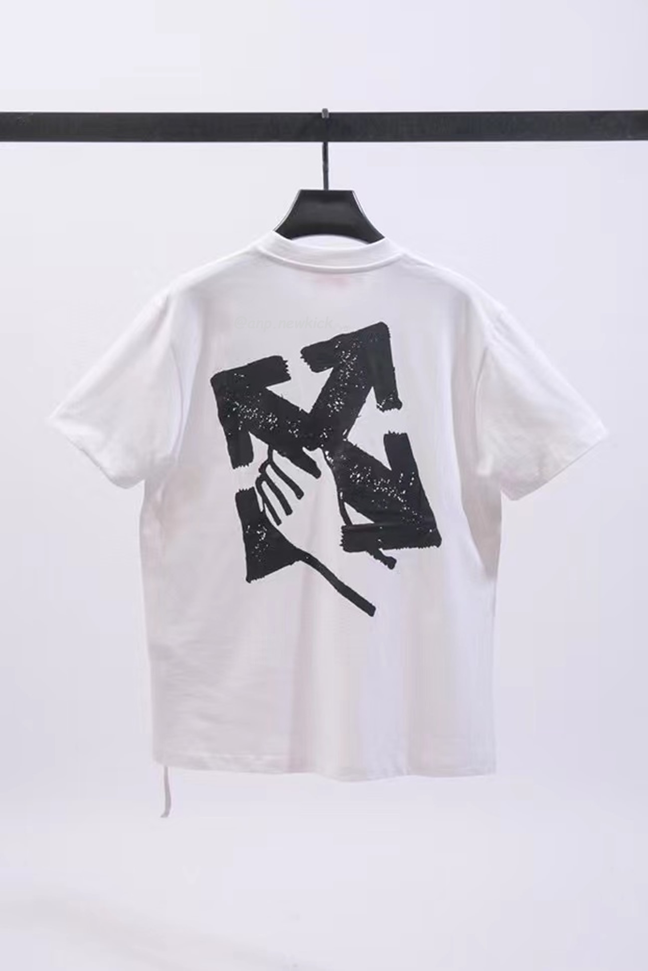 Off White Hand Arrow Tee White Black (14) - newkick.cc