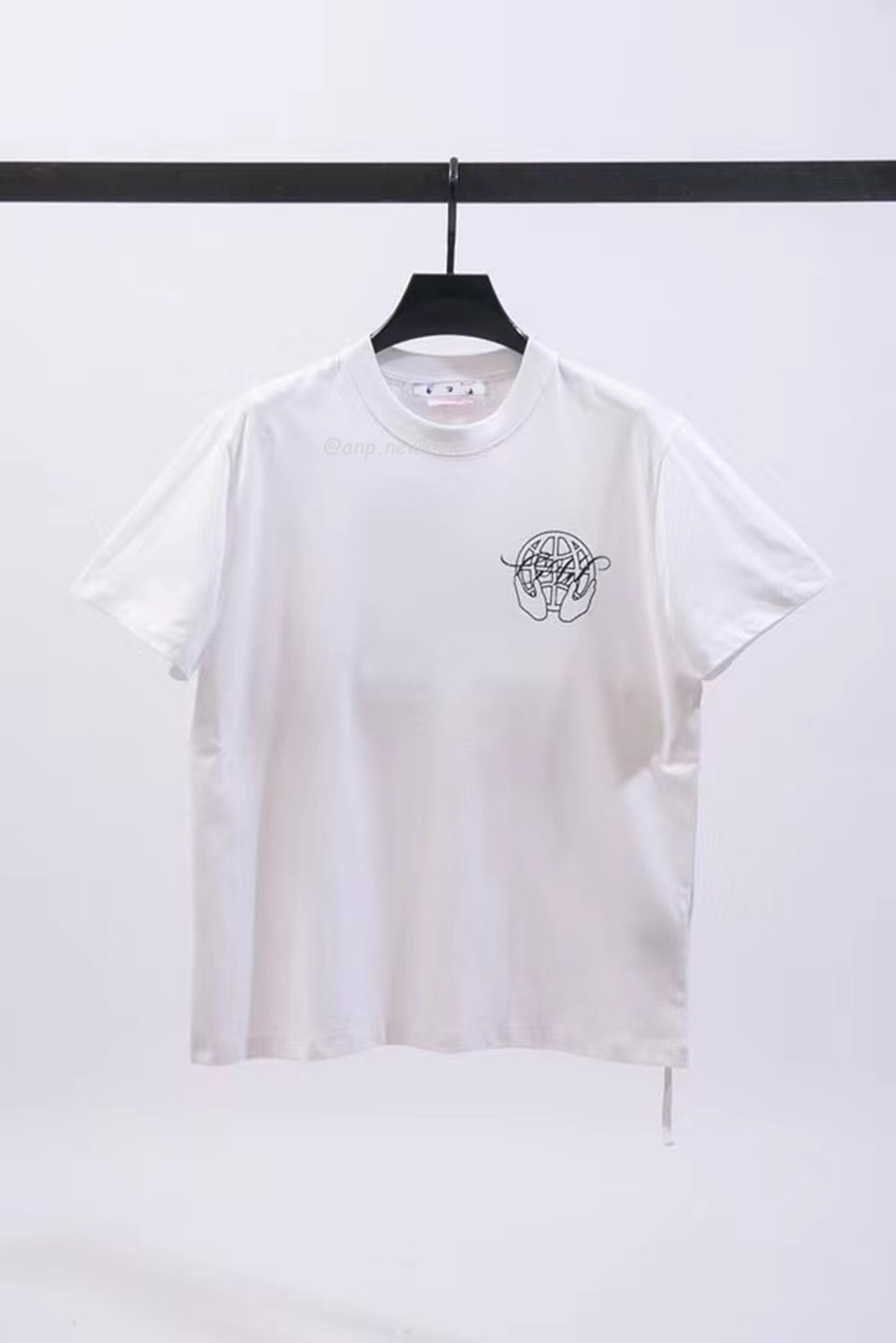 Off White Hand Arrow Tee White Black (15) - newkick.cc