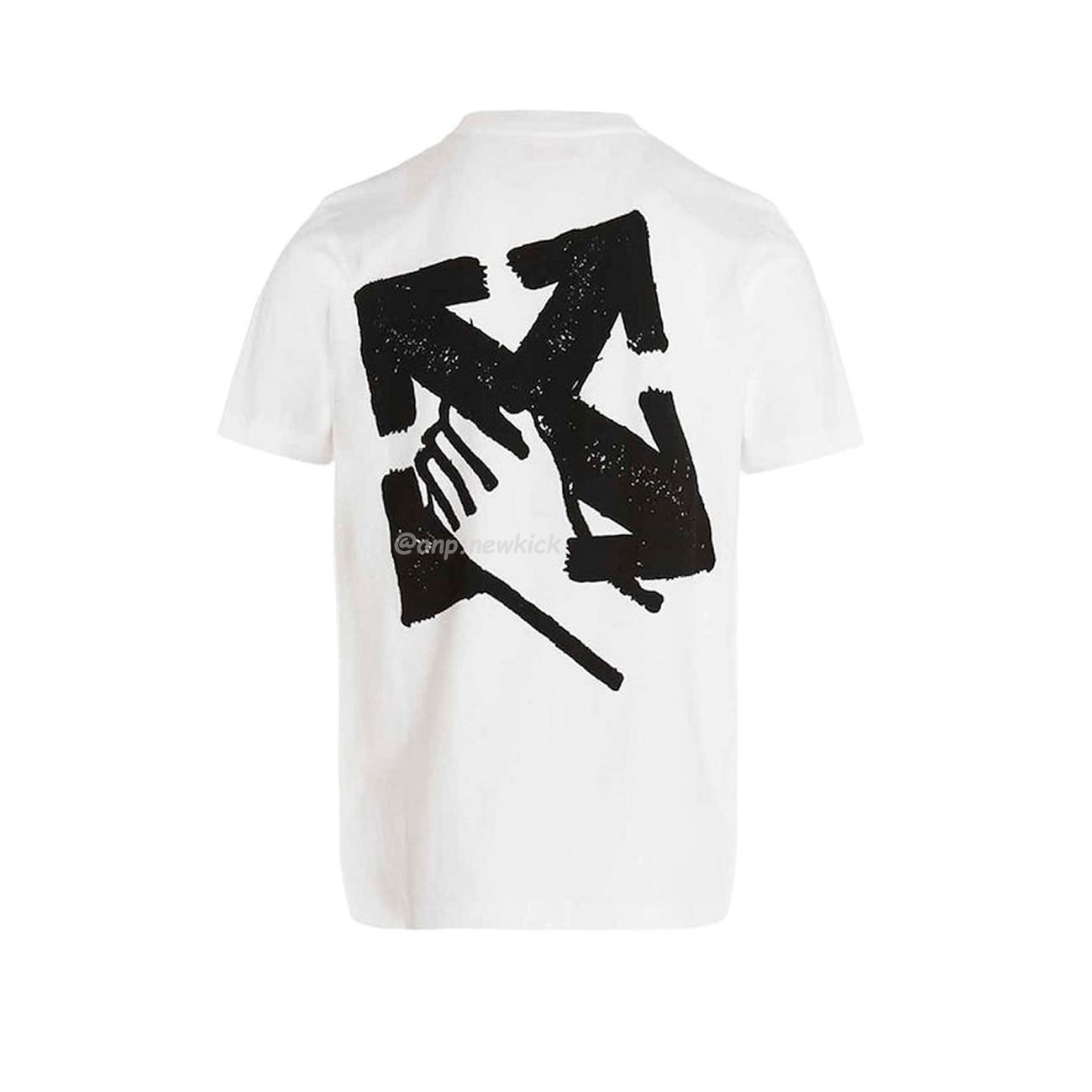 Off White Hand Arrow Tee White Black (16) - newkick.cc