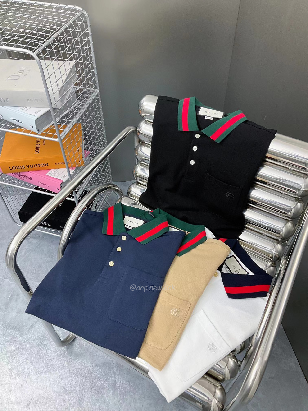 Gucci Gg Collar Polo Shirt (4) - newkick.cc