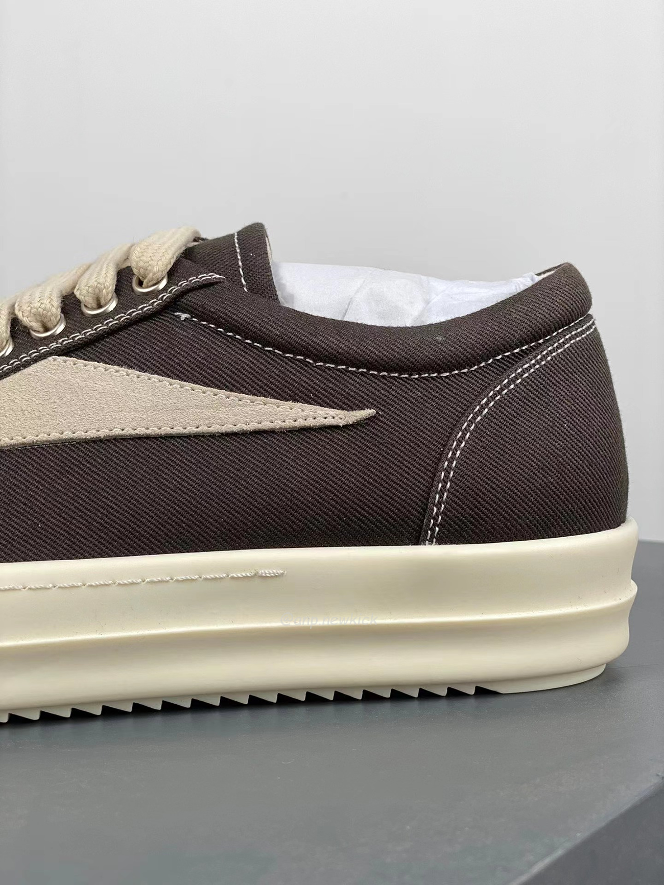 Rick Owens Leather Low Top Vintage Sneakers Suede Canvas Black Taupe Grey Faded Pnk Pearl Milk Dark Dust (19) - newkick.cc