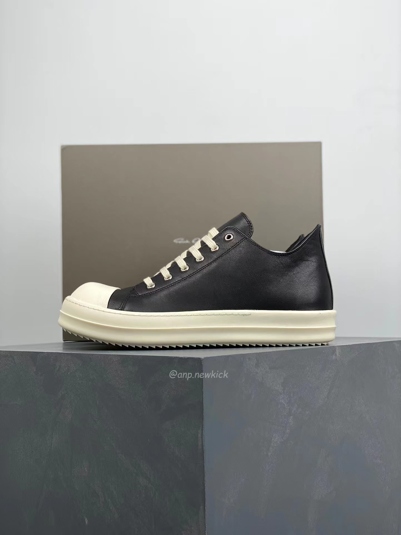 Rick Owens Leather Low Top Vintage Sneakers Suede Canvas Black Taupe Grey Faded Pnk Pearl Milk Dark Dust (26) - newkick.cc