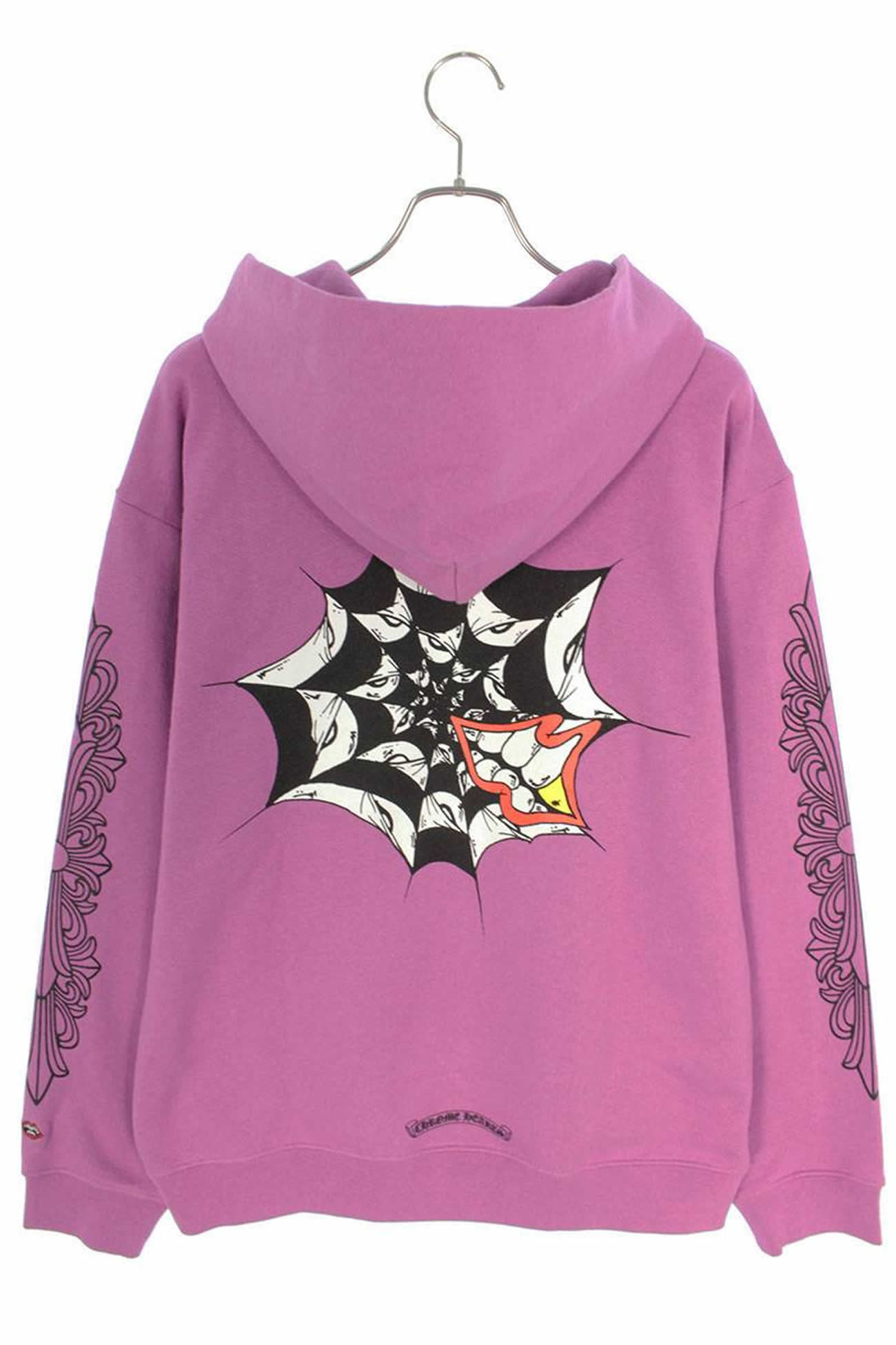 Chrome Hearts Matty Boy Spider Web Hoodie Purple Ss21 (5) - newkick.cc