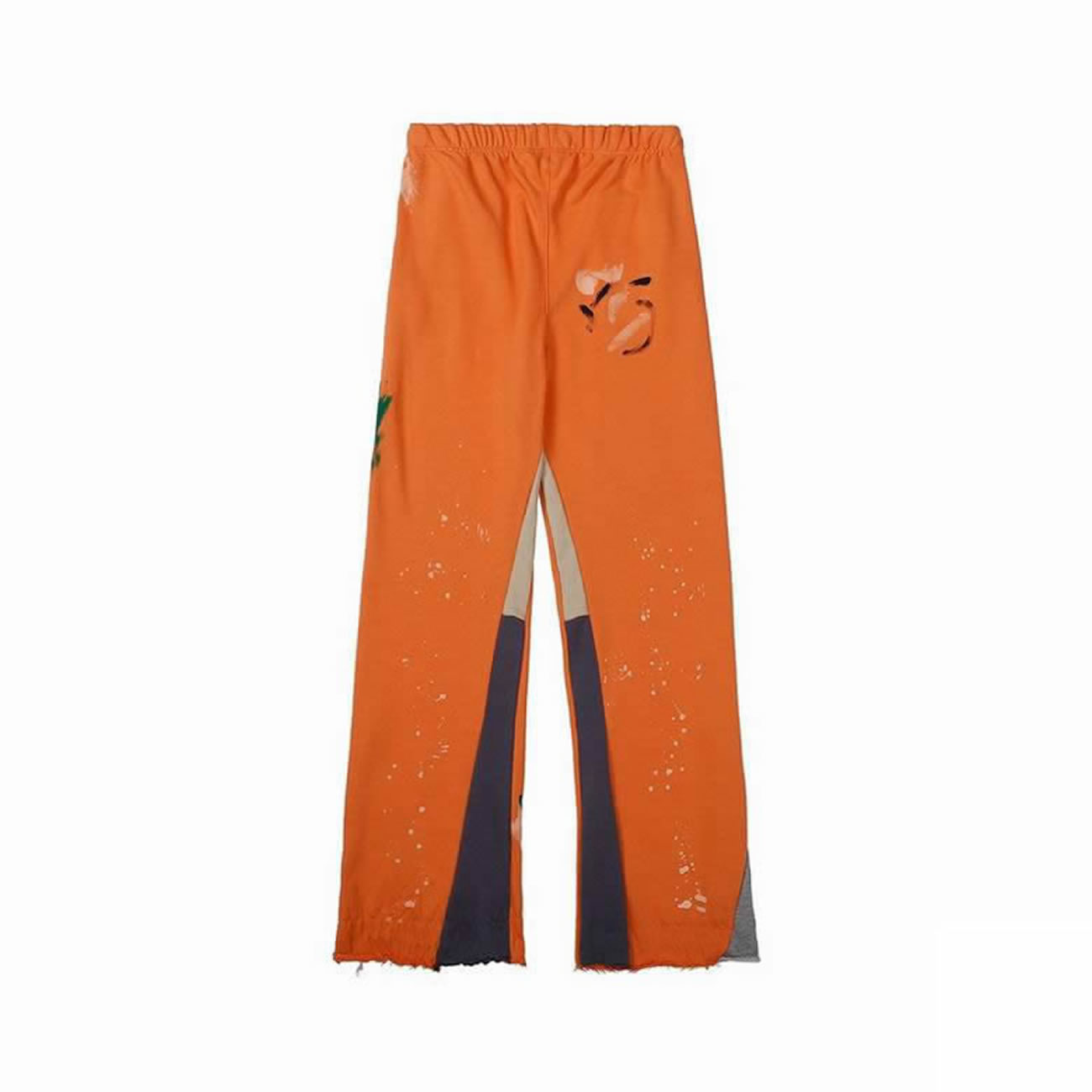 Gallery Dept Painted Flare Sweat Pants Washed Black Navy Orange Grey (12) - newkick.cc