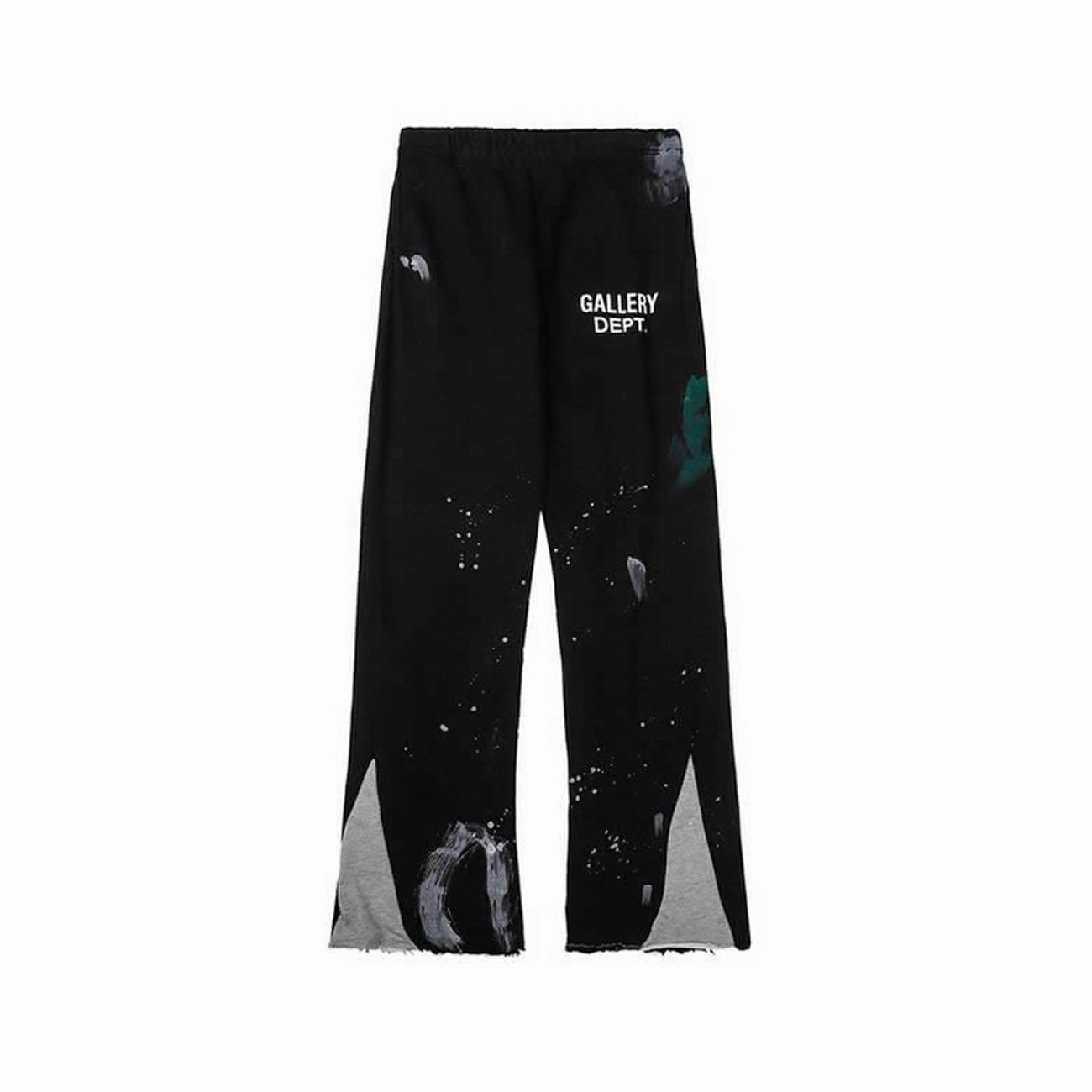 Gallery Dept Painted Flare Sweat Pants Washed Black Navy Orange Grey (9) - newkick.cc