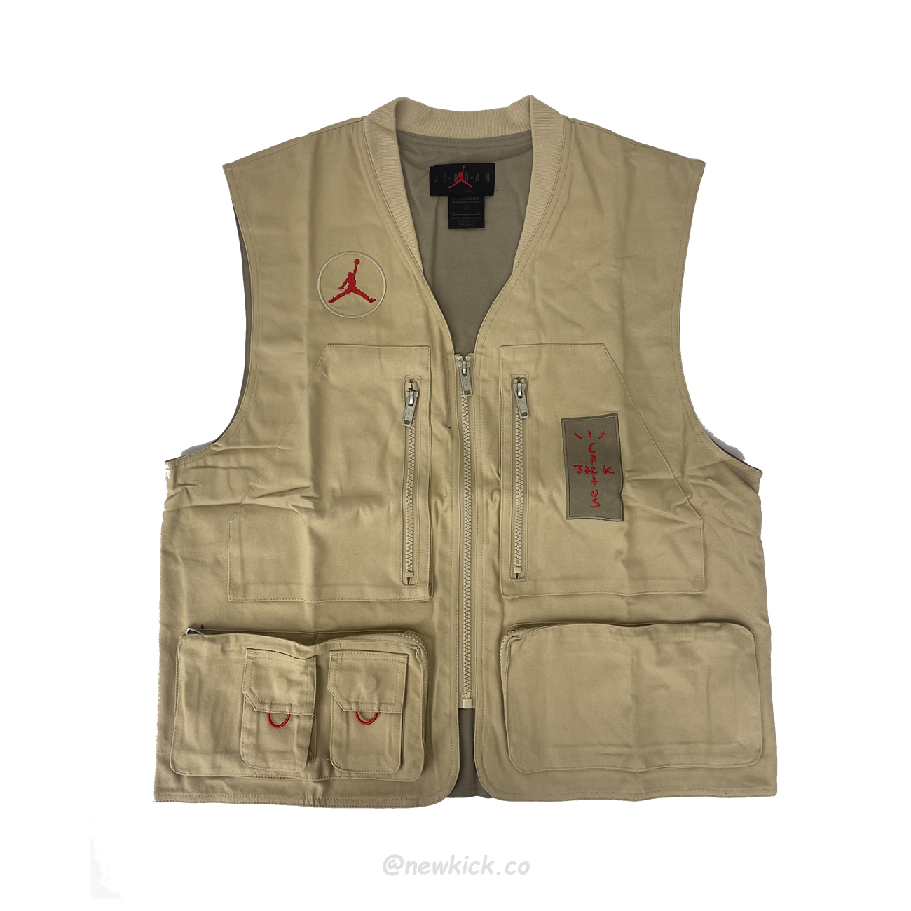 Travis Scott Cactus Jack X Jordan Utility Vest Asia Sizing Desertkhakiuni Ersity Red Ss21 (1) - newkick.cc