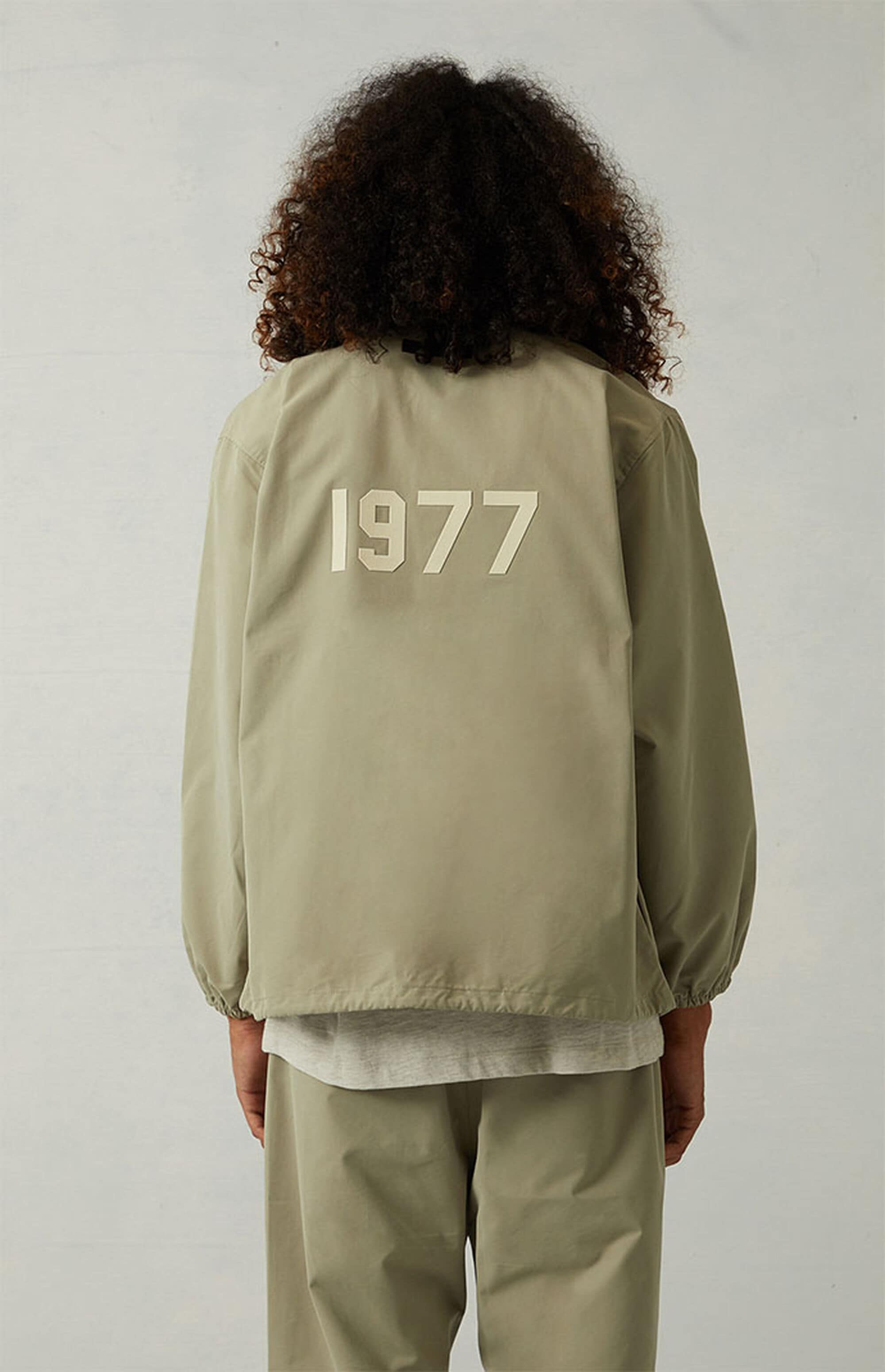 Fear Of God Essentials 1977 Coaches Jacket Iron Oak (11) - newkick.cc