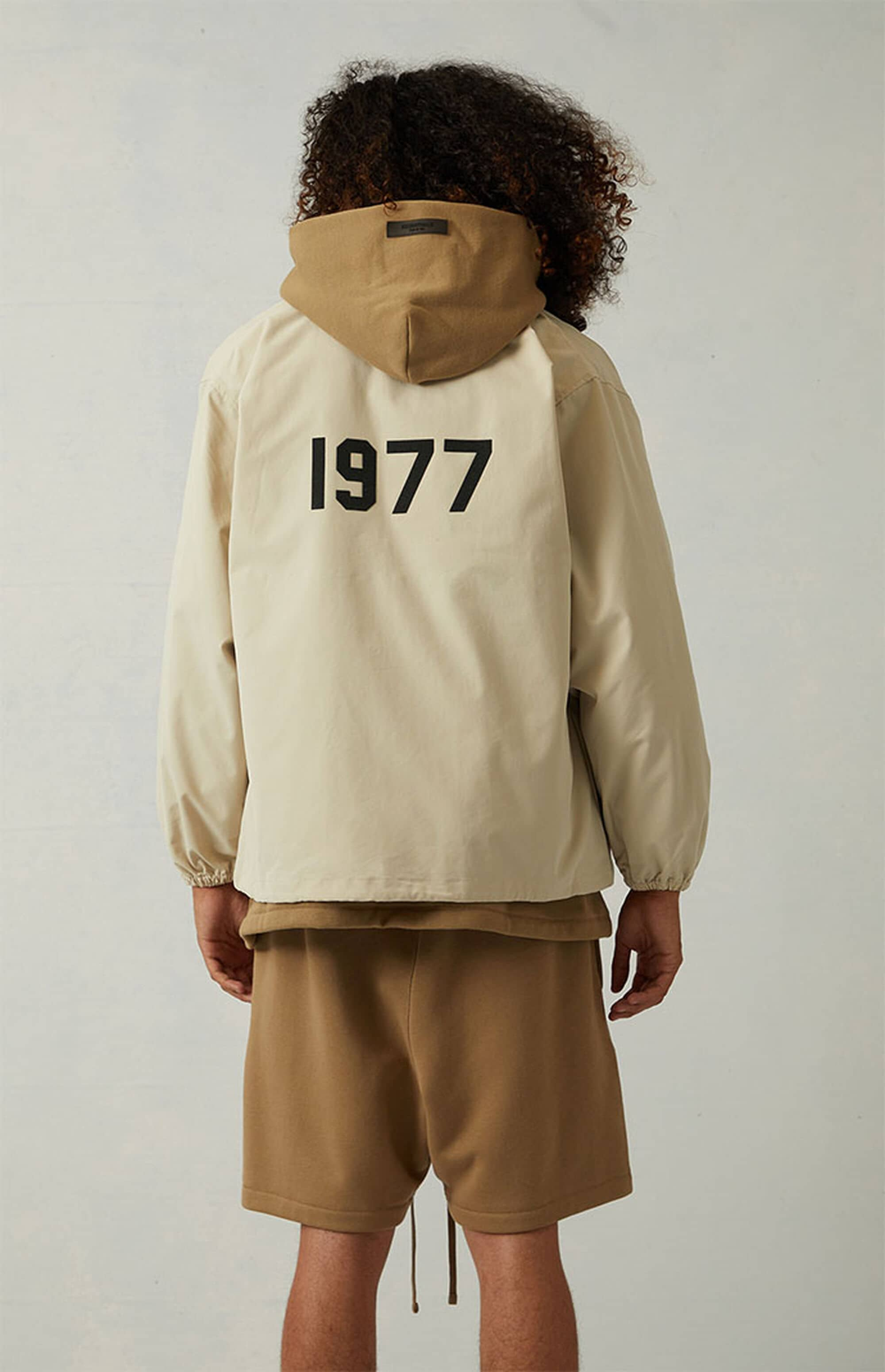 Fear Of God Essentials 1977 Coaches Jacket Iron Oak (13) - newkick.cc