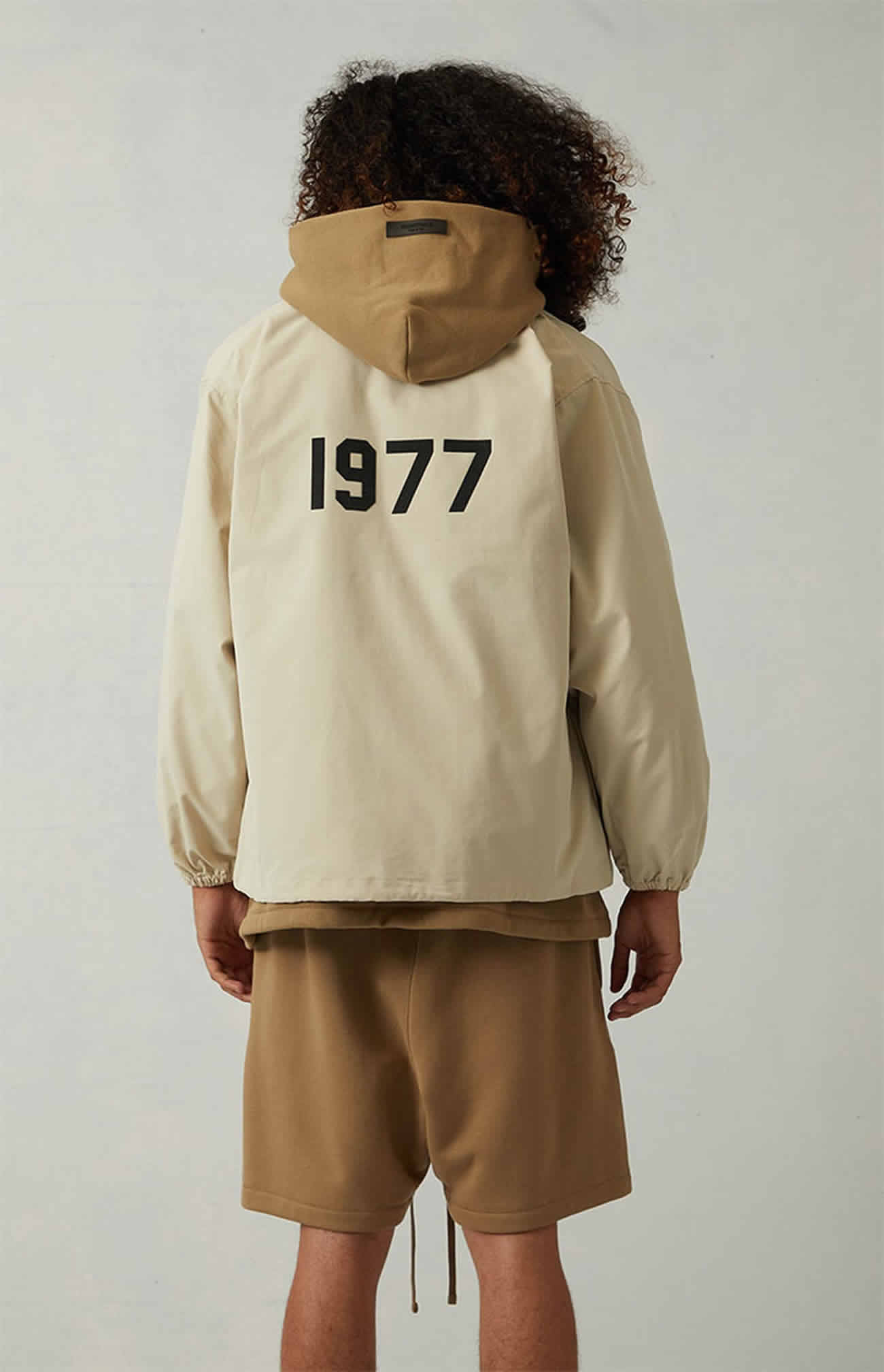 Fear Of God Essentials 1977 Coaches Jacket Iron Oak (27) - newkick.cc