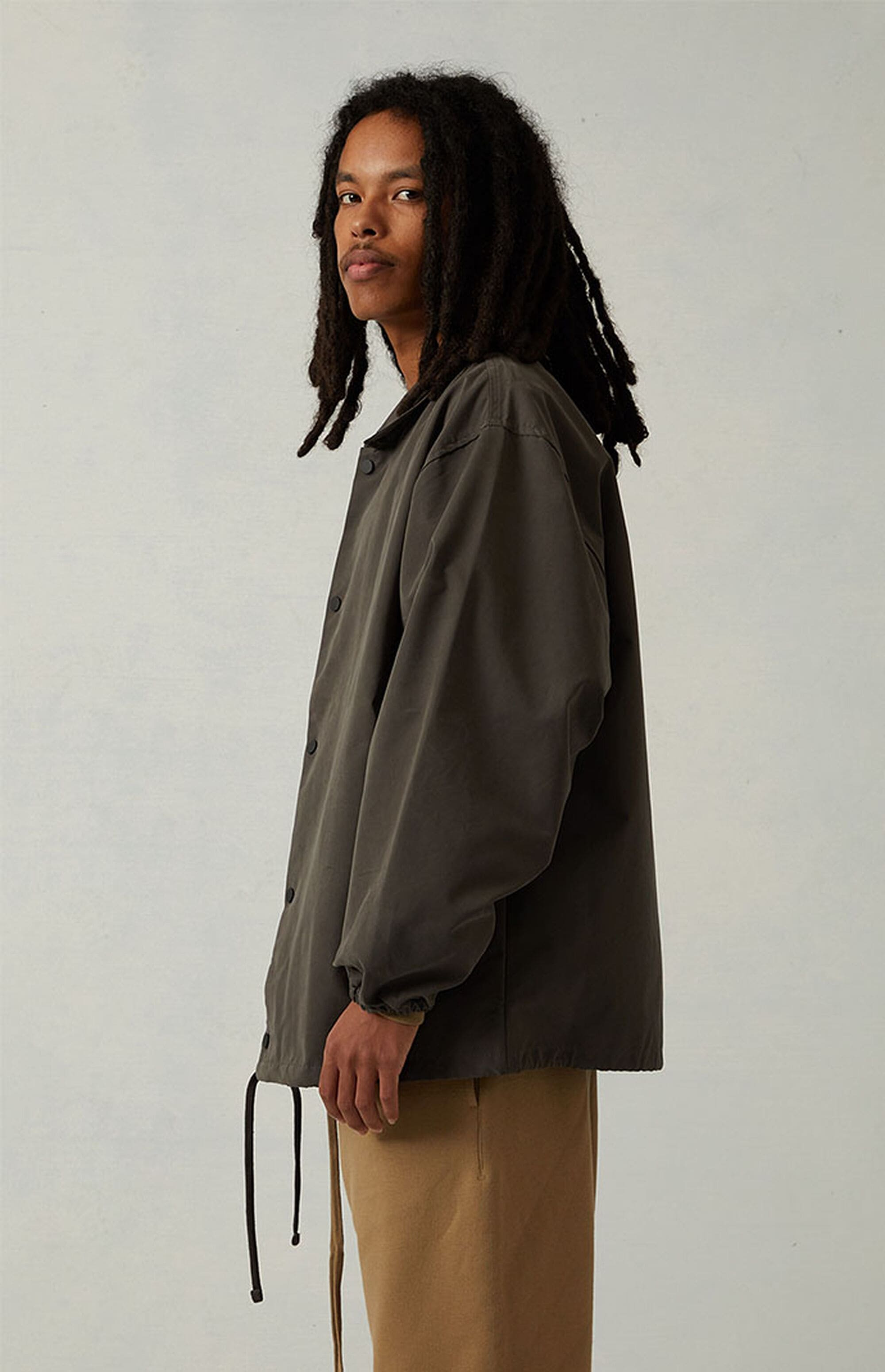 Fear Of God Essentials 1977 Coaches Jacket Iron Oak (6) - newkick.cc