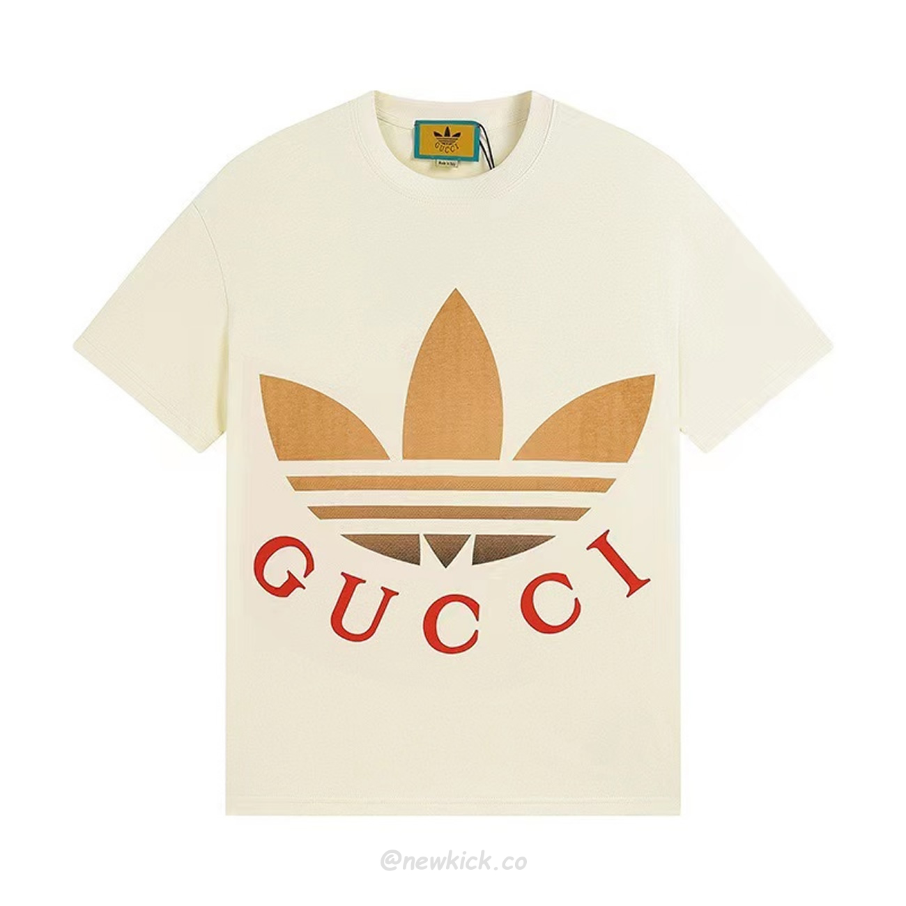 Gucci X Adidas Cotton Jersey T Shirt (1) - newkick.cc