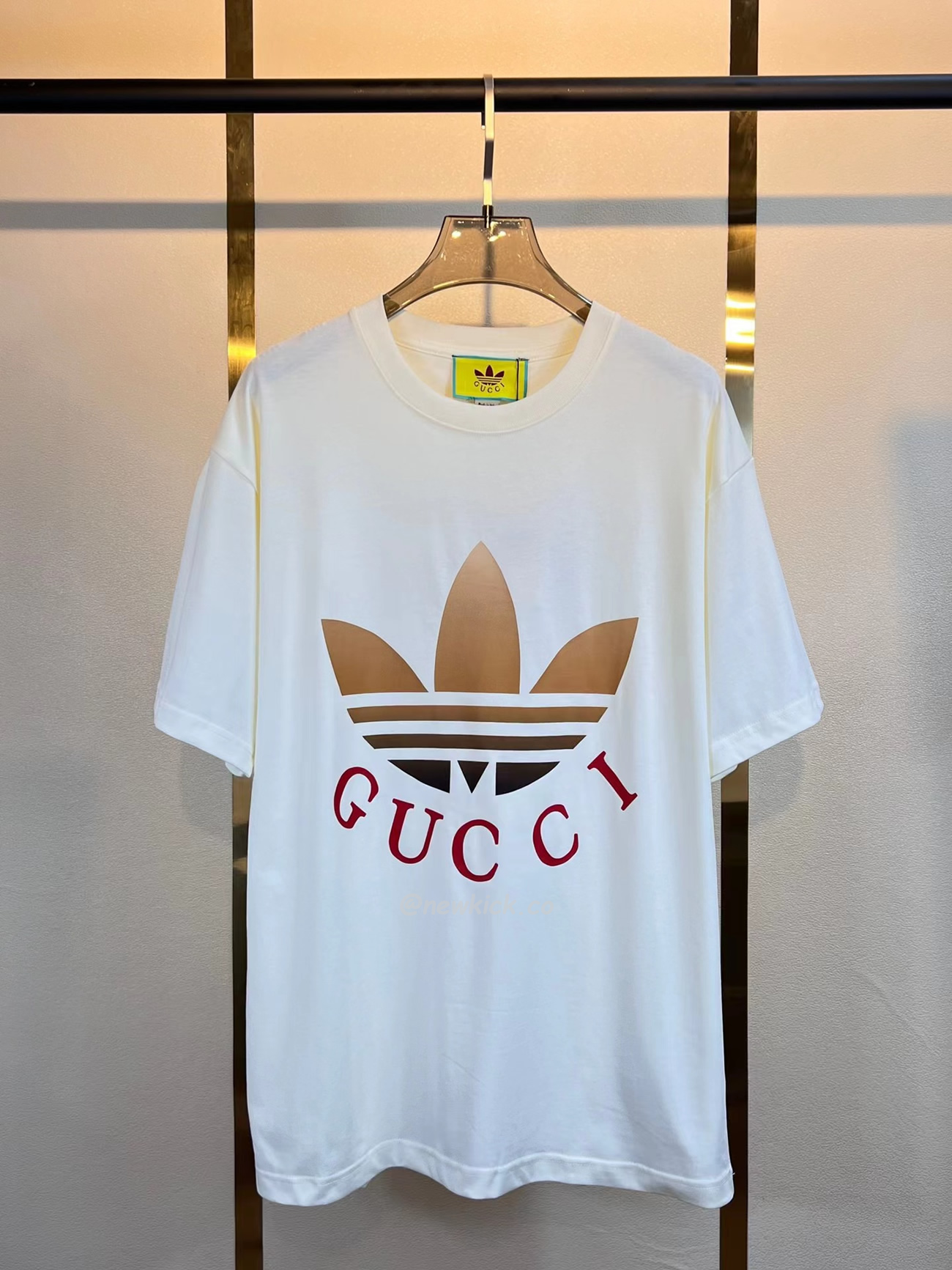 Gucci X Adidas Cotton Jersey T Shirt (5) - newkick.cc