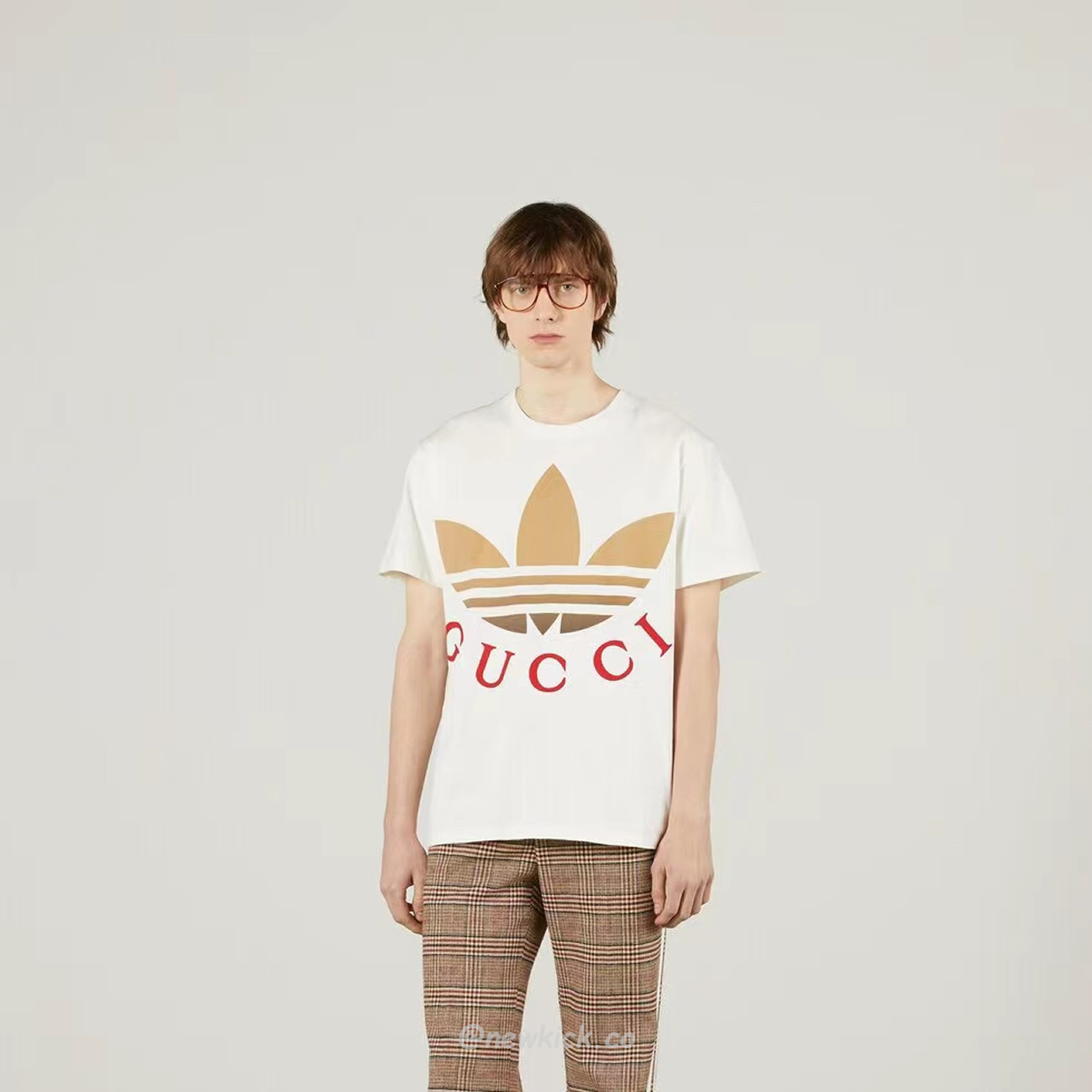 Gucci X Adidas Cotton Jersey T Shirt (9) - newkick.cc