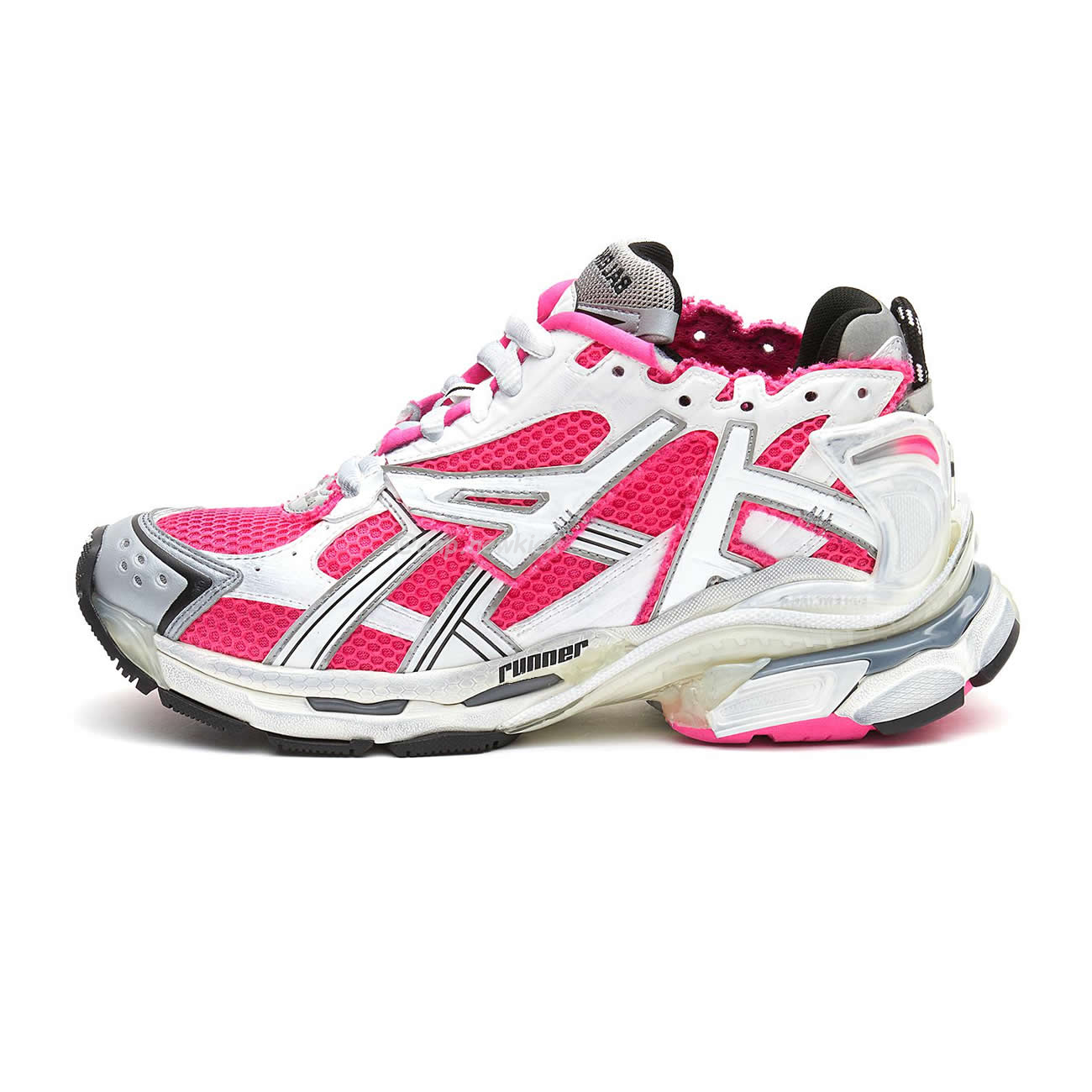 Balenciaga Runner Panelled Pink Sneakers (1) - newkick.cc