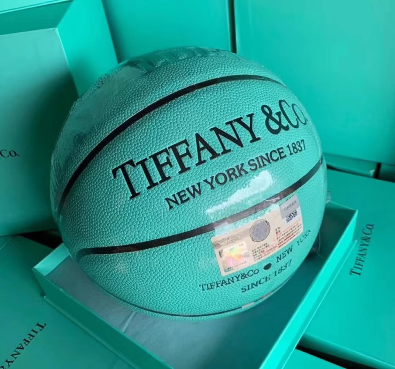 Tiffany X Cat Street X Spalding Basketball Tiffany Blue (5) - newkick.cc