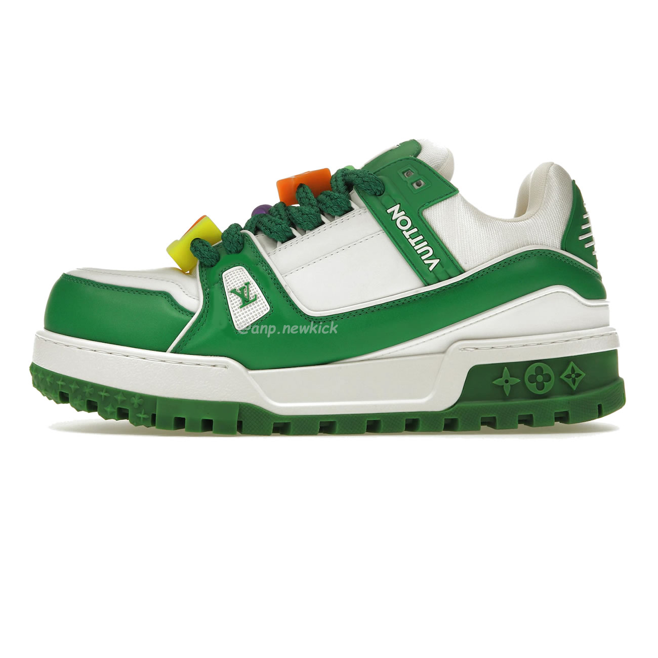 Louis Vuitton Trainer Maxi Orange Green White Black (15) - newkick.cc