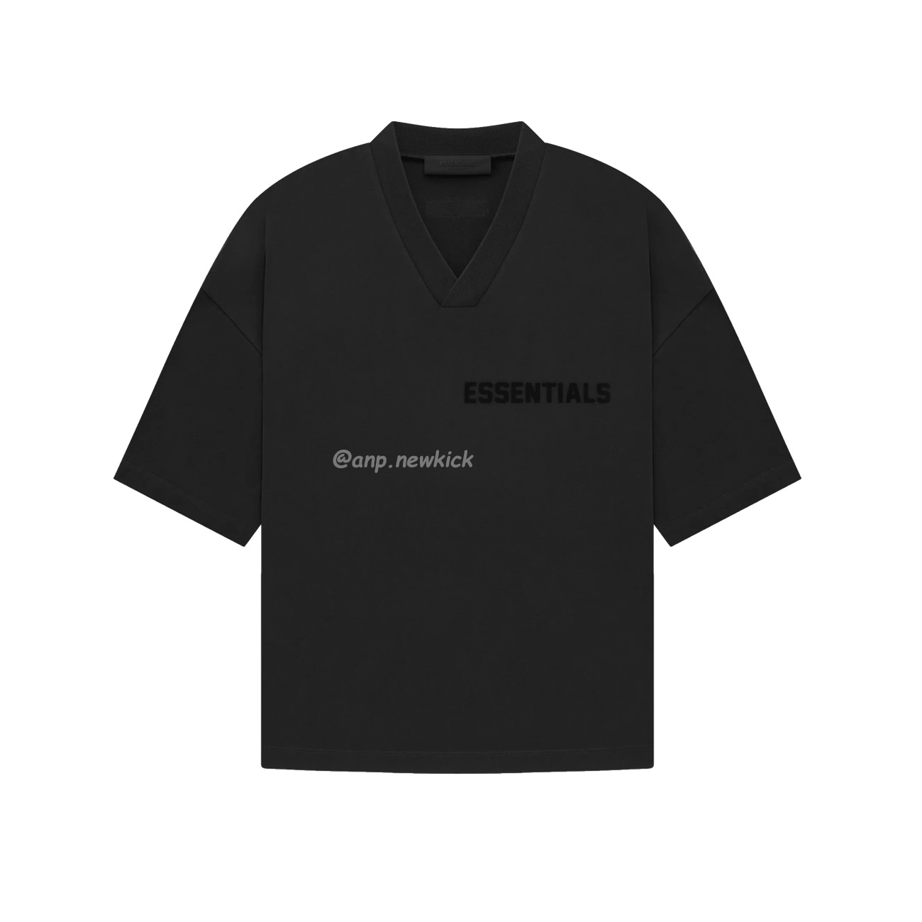 Fear Of God Essentials Logo Printed V Neck T Shirt (1) - newkick.cc