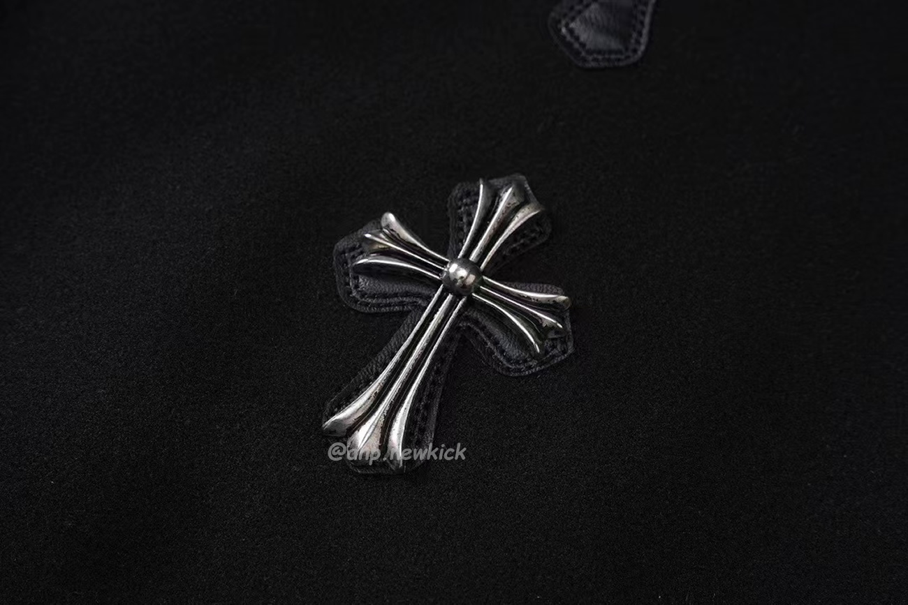 Chrome Hearts Patchwork Baseball Cross Jacket Black White (7) - newkick.cc