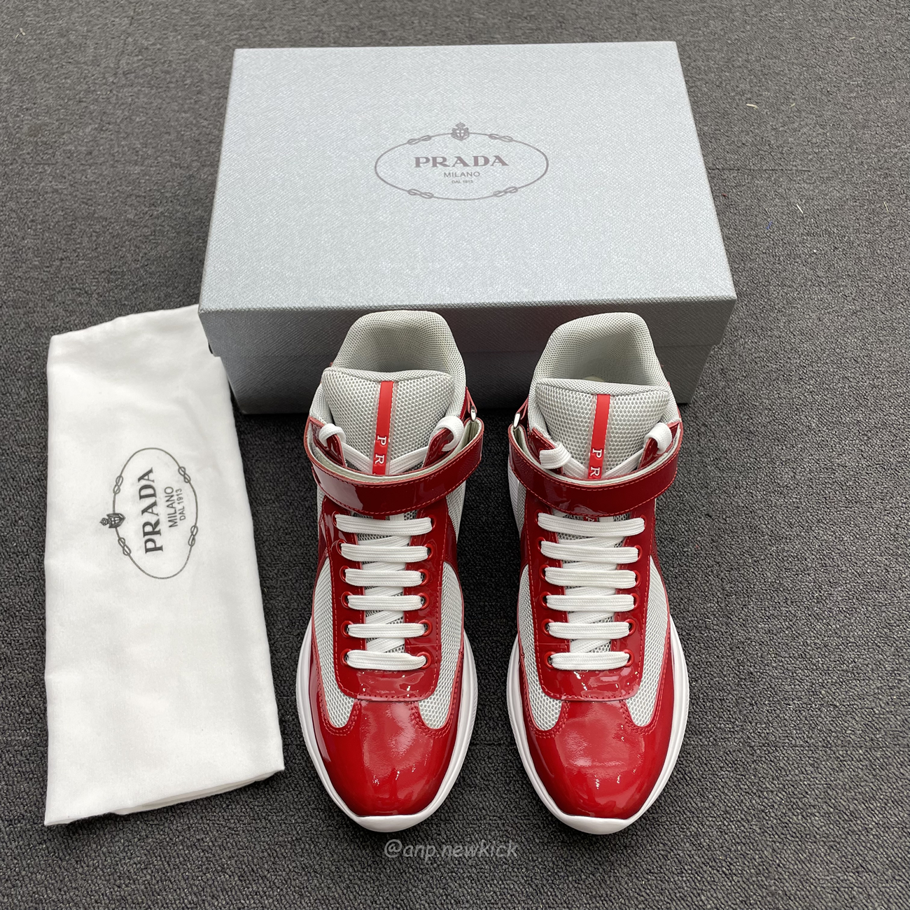 Prada Americas Cup High Top Sneakers (5) - newkick.cc