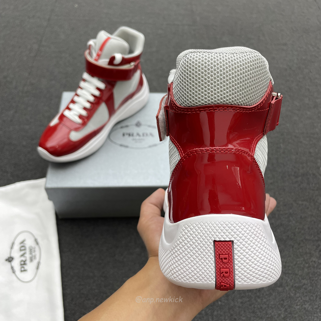 Prada Americas Cup High Top Sneakers (8) - newkick.cc