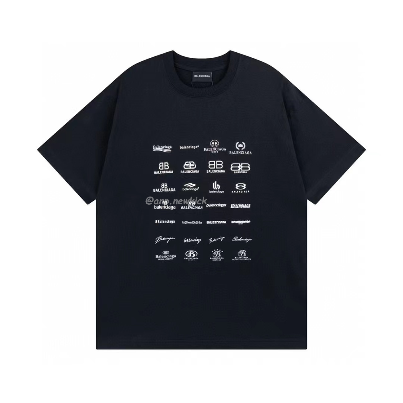 Balenciaga Archives Logo Printed Cotton T Shirt (1) - newkick.cc