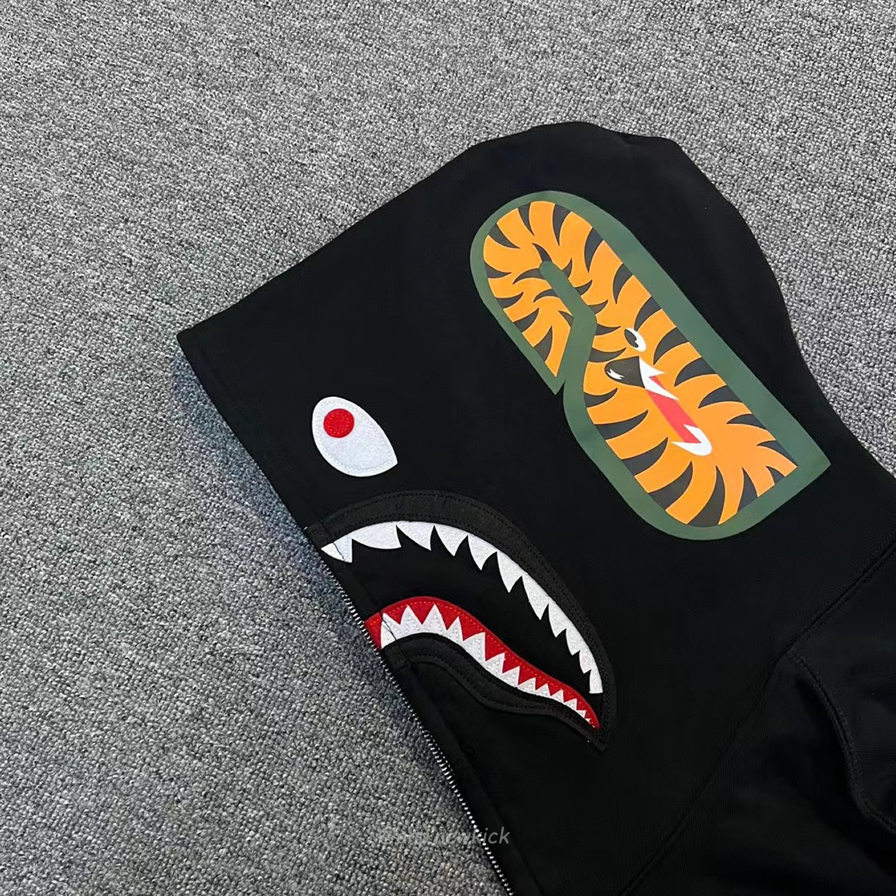 Bape Shark Full Zip Hoodie Black Ss22 (3) - newkick.cc