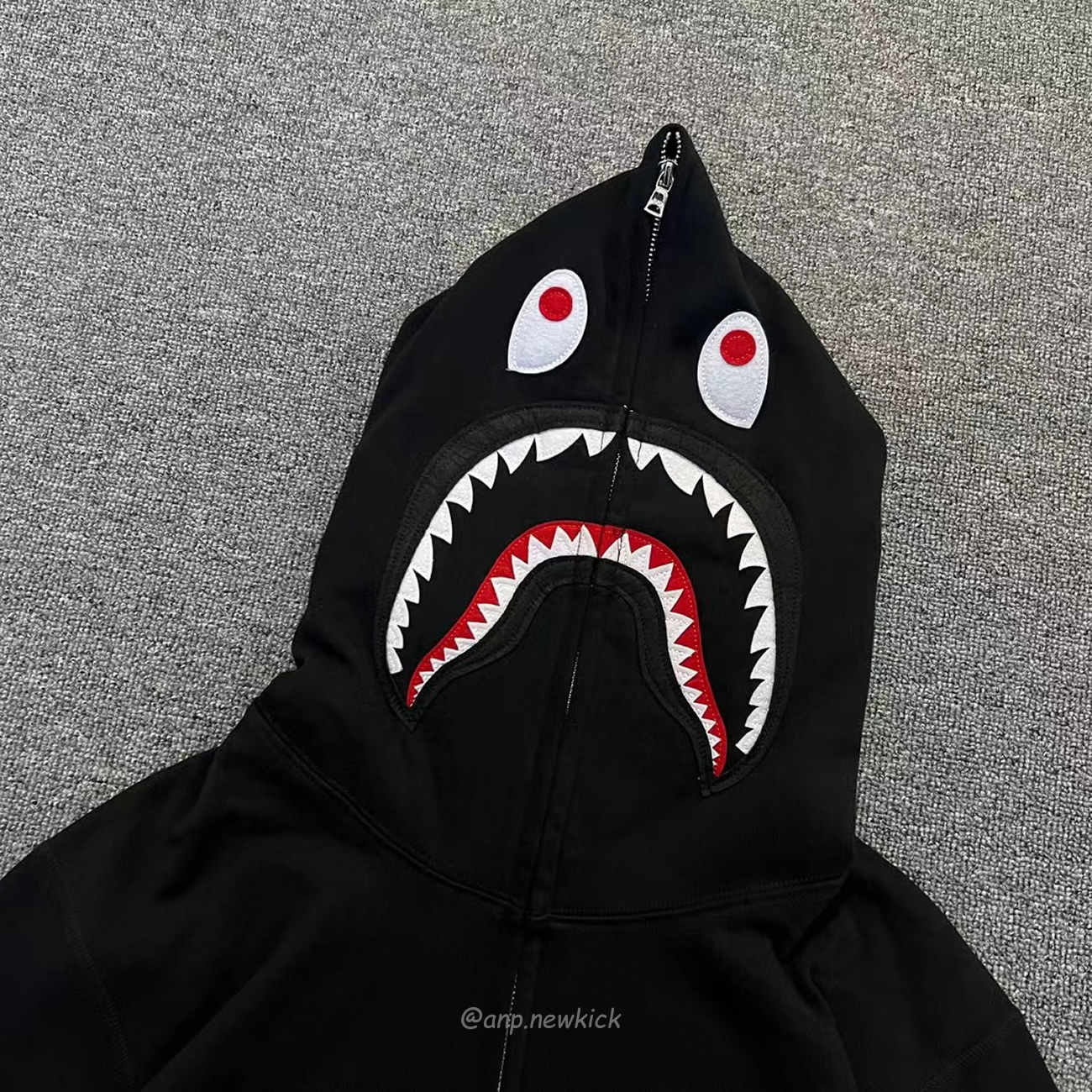 Bape Shark Full Zip Hoodie Black Ss22 (7) - newkick.cc