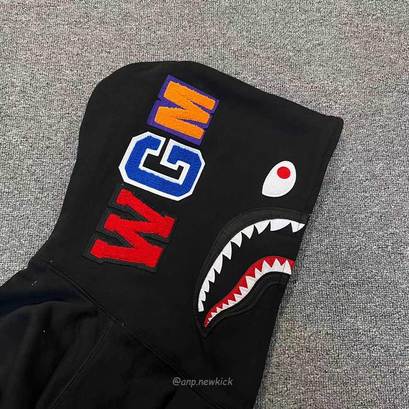 Bape Shark Full Zip Hoodie Black Ss22 (9) - newkick.cc