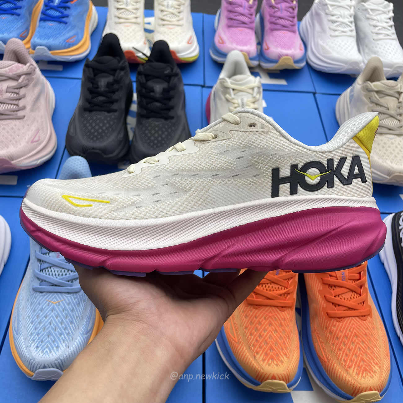 Hoka One One Clifton 9 White 1127895 Wwh (4) - newkick.cc