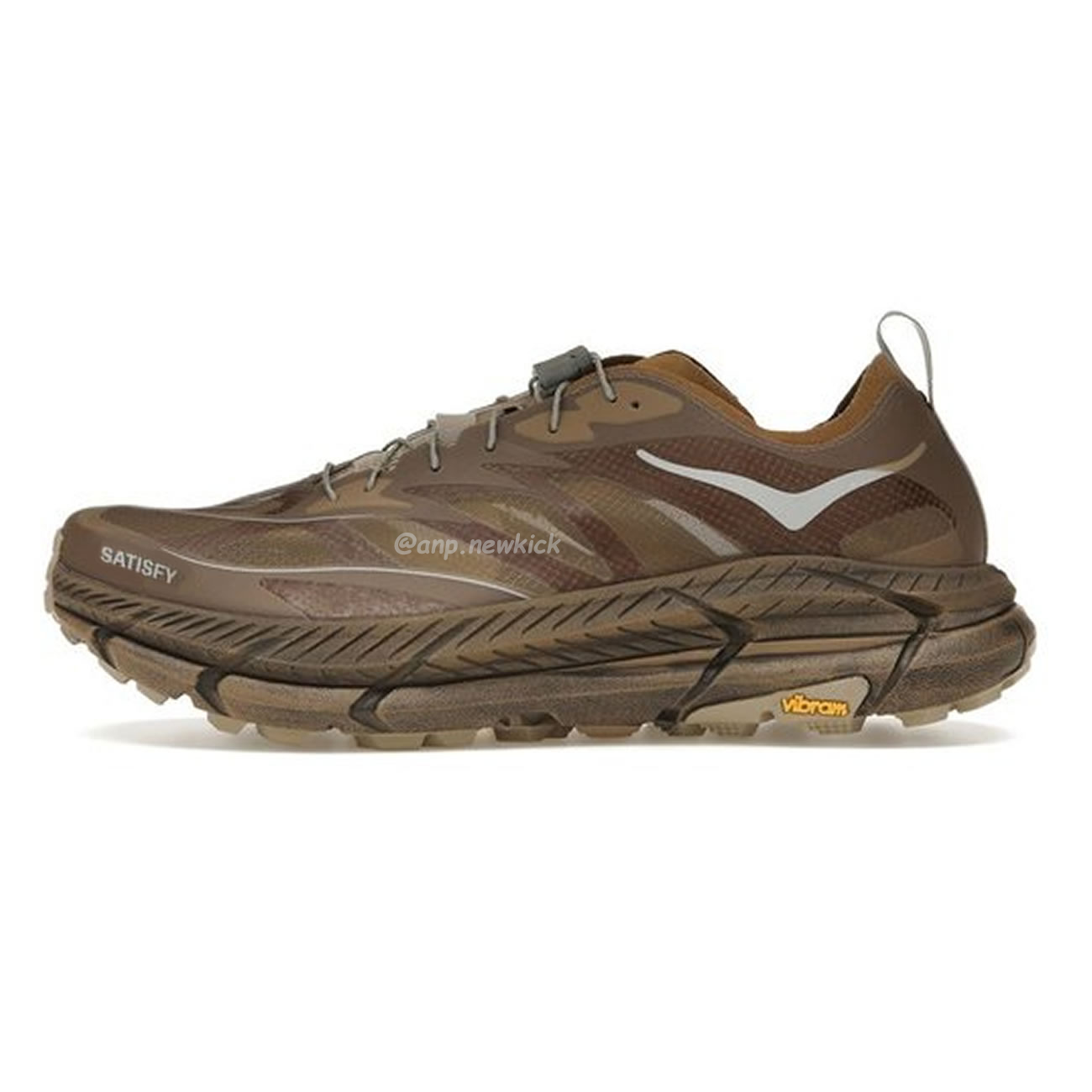 Hoka One One Mafate Speed 4 Lite Satisfy Bone Coffee Rubber Sulfur 1157050 Bone (10) - newkick.cc