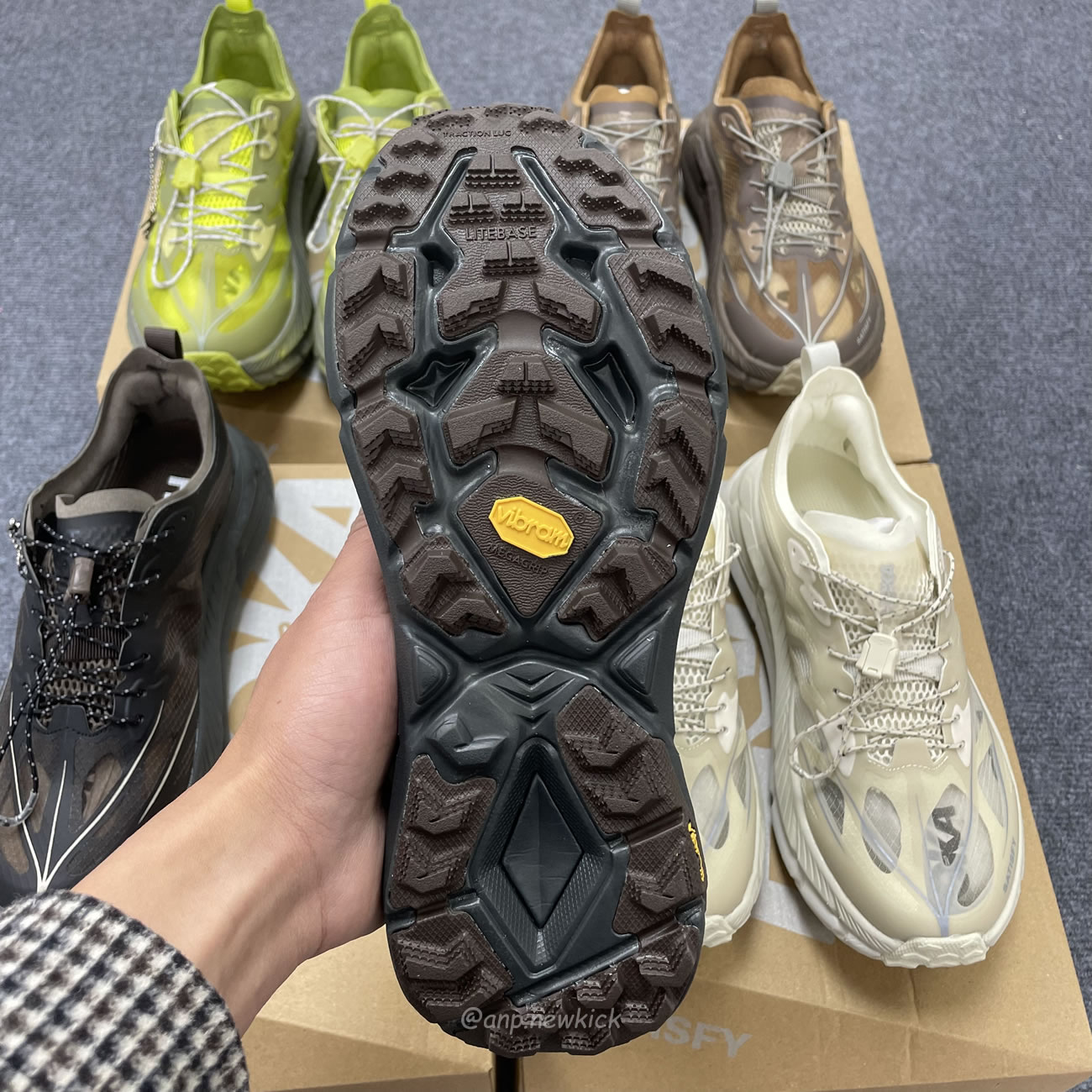 Hoka One One Mafate Speed 4 Lite Satisfy Bone Coffee Rubber Sulfur 1157050 Bone (13) - newkick.cc