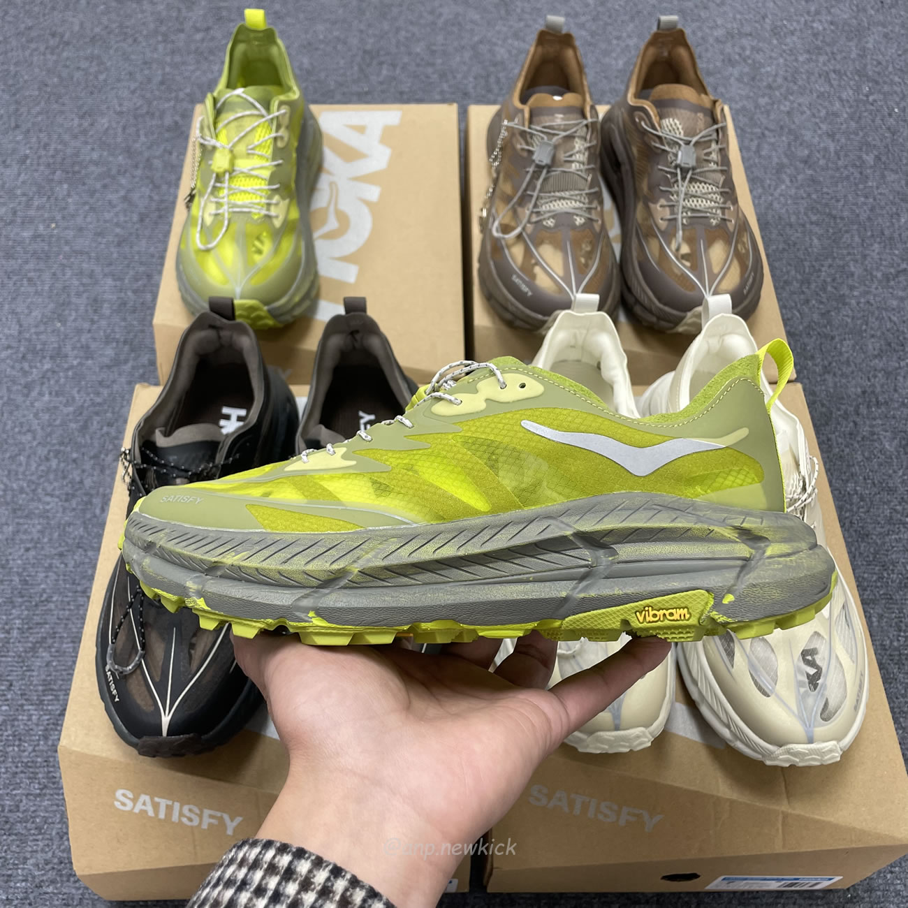 Hoka One One Mafate Speed 4 Lite Satisfy Bone Coffee Rubber Sulfur 1157050 Bone (8) - newkick.cc