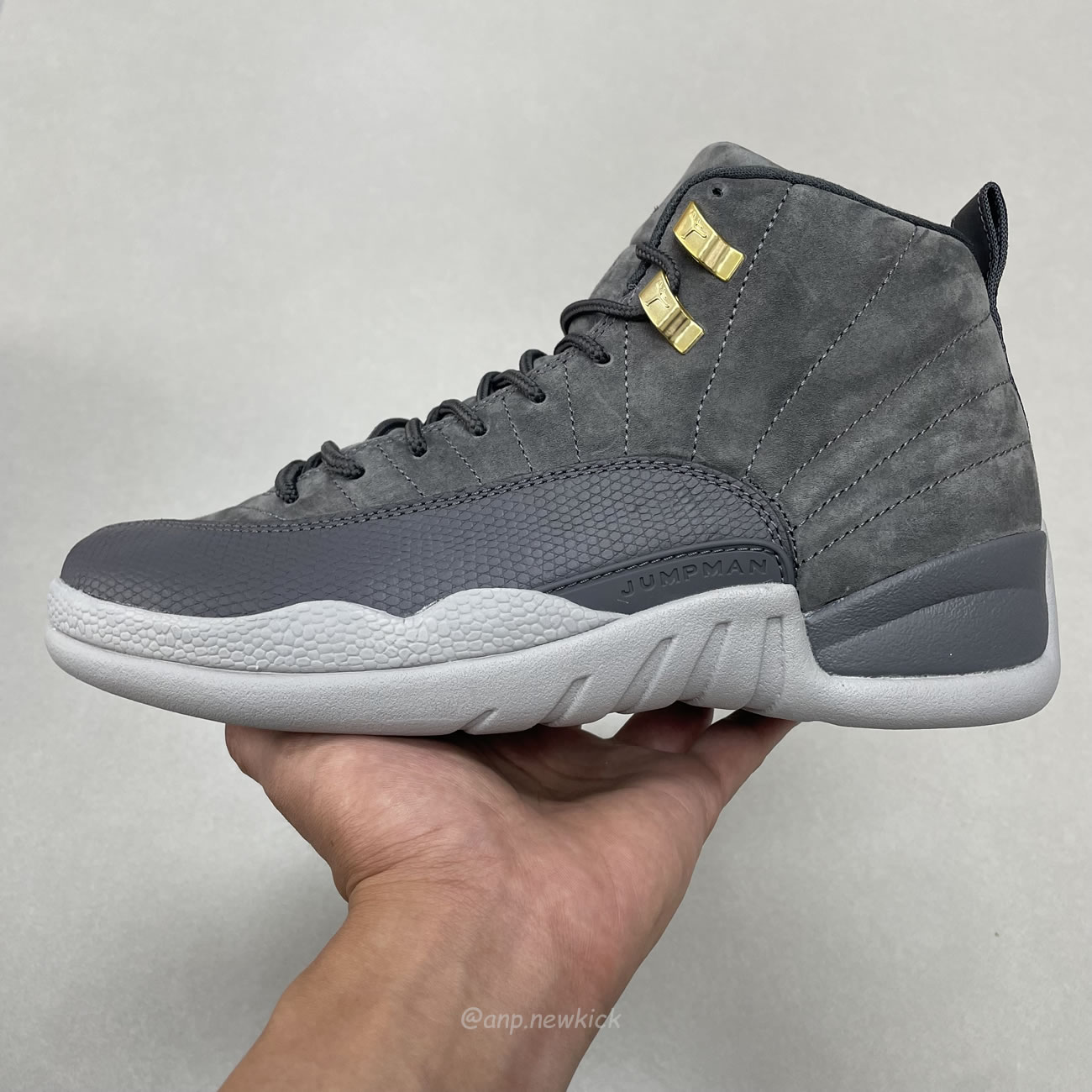 Air Jordan 12 Retro Dark Grey 130690 005 (4) - newkick.cc