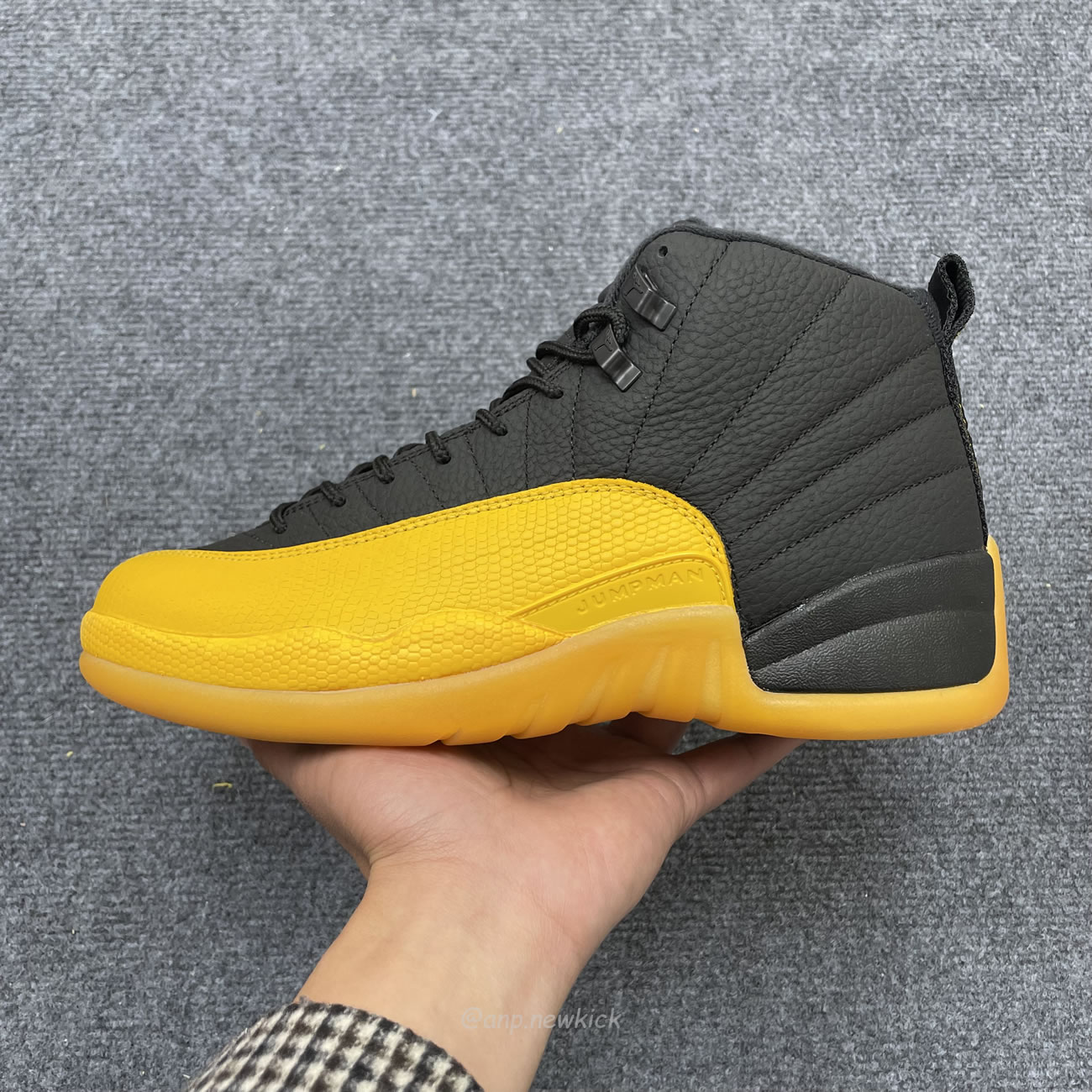 Air Jordan 12 Retro Black University Gold 130690 070 (6) - newkick.cc