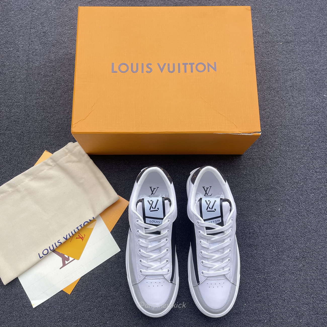 Louis Vuitton Charlie Trainers White Cacoa Brown Black 1a9jn8 (8) - newkick.cc