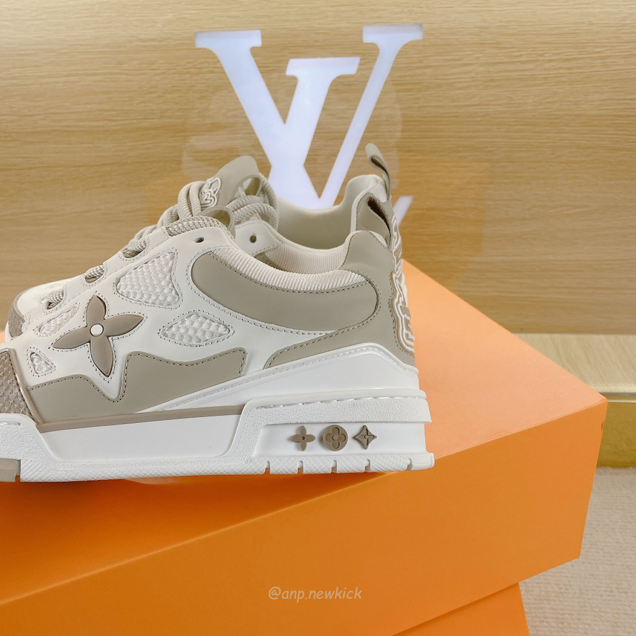 Louis Vuitton Lv Skate Sneaker Beige White 1aarqh (3) - newkick.cc