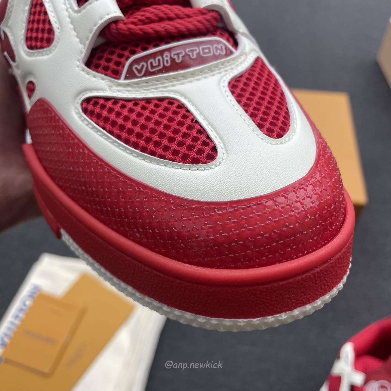 Louis Vuitton Lv Skate Sneaker Red White 1aars5 (4) - newkick.cc