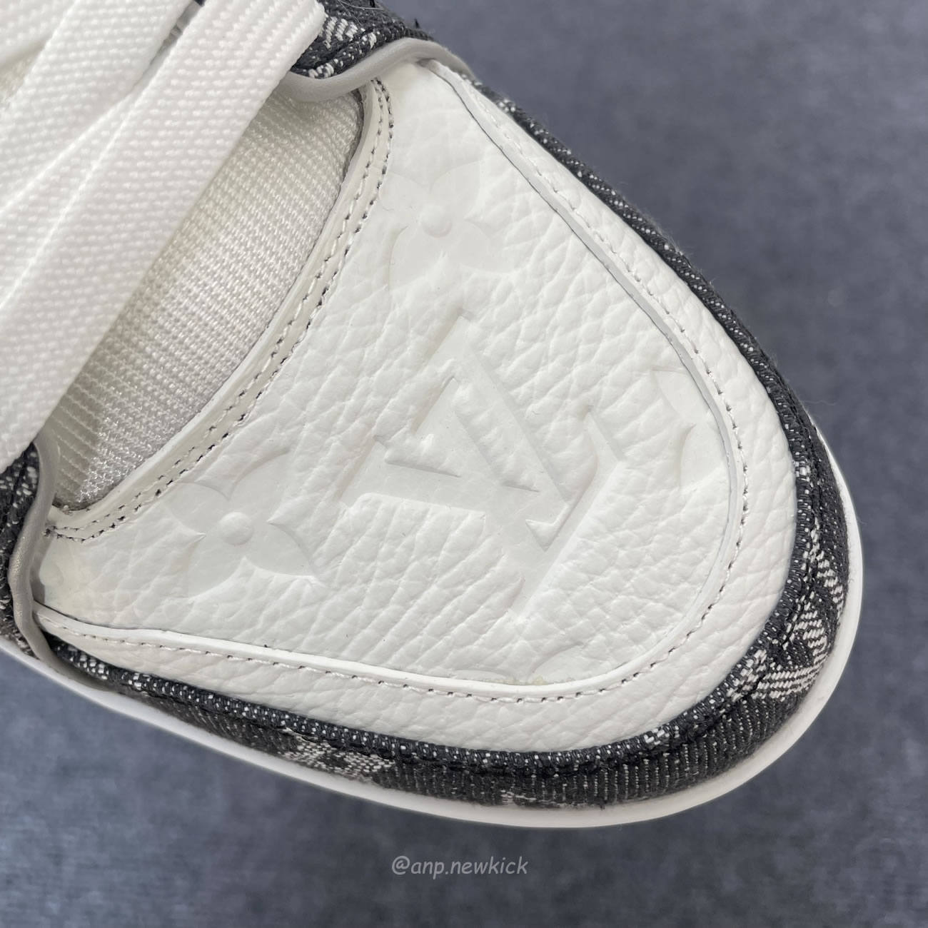 Louis Vuitton Trainer Monogram Denim Grey White 1adf58 (6) - newkick.cc